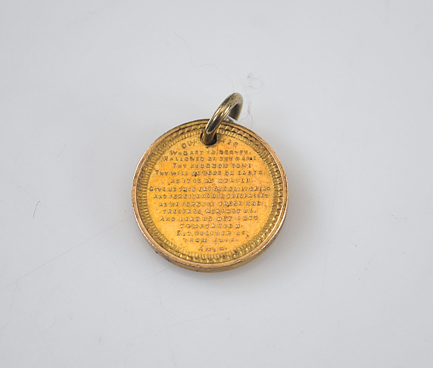 Antique Gold Filled Lord's Prayer Pendant