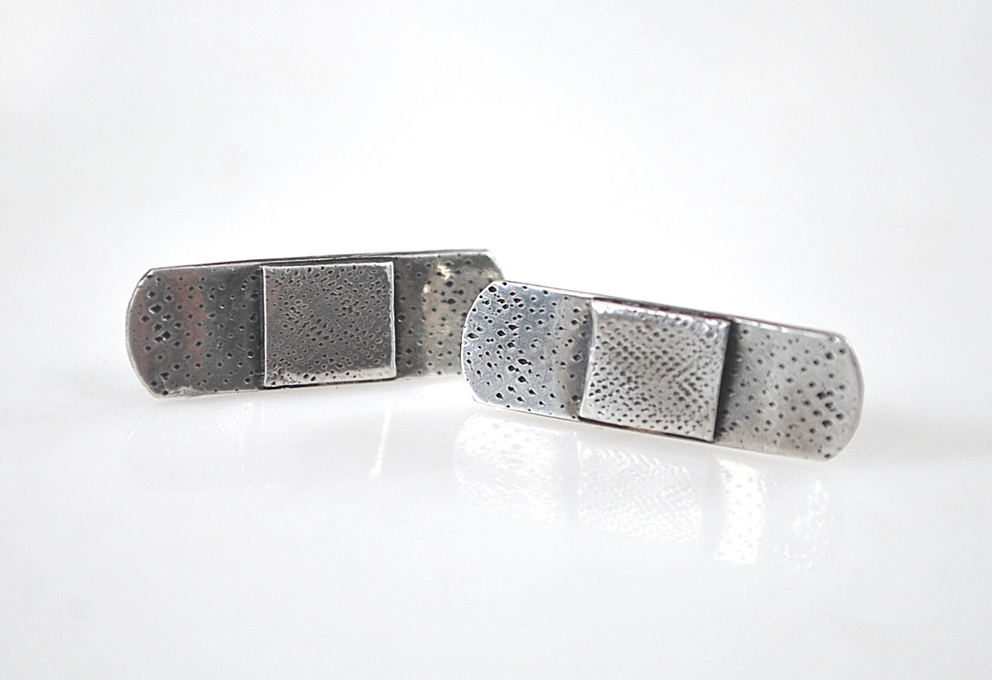 Sterling Silver Band-Aid Earrings