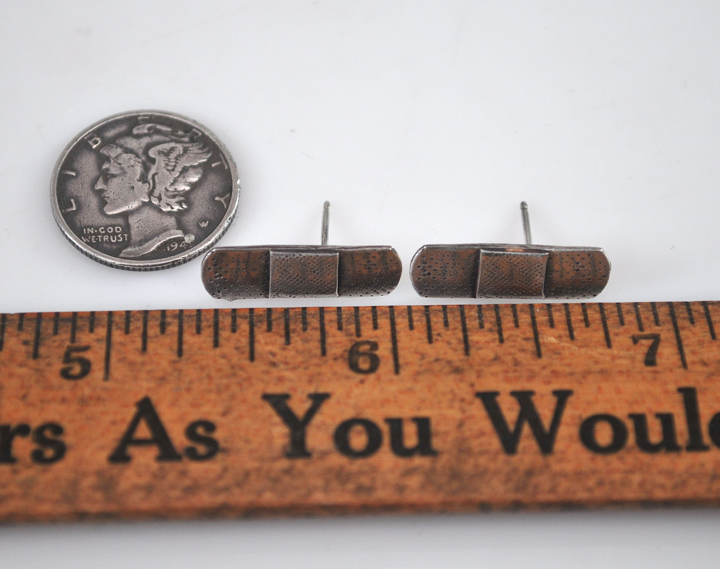 Sterling Silver Band-Aid Earrings