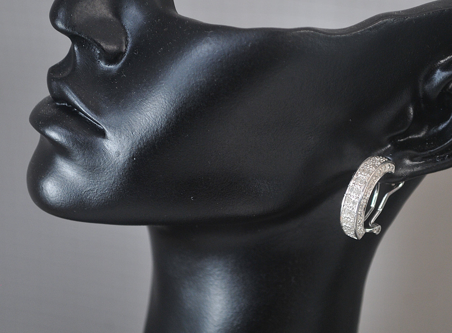 Missing Stones - DBJ Sterling Silver Genuine Diamond Hoop Earrings