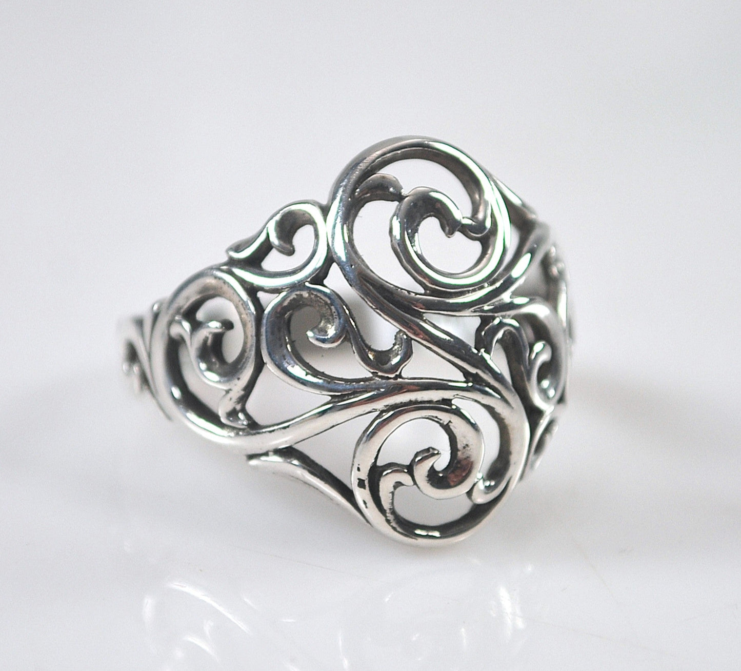Kabana Sterling Silver Scrolled Ring