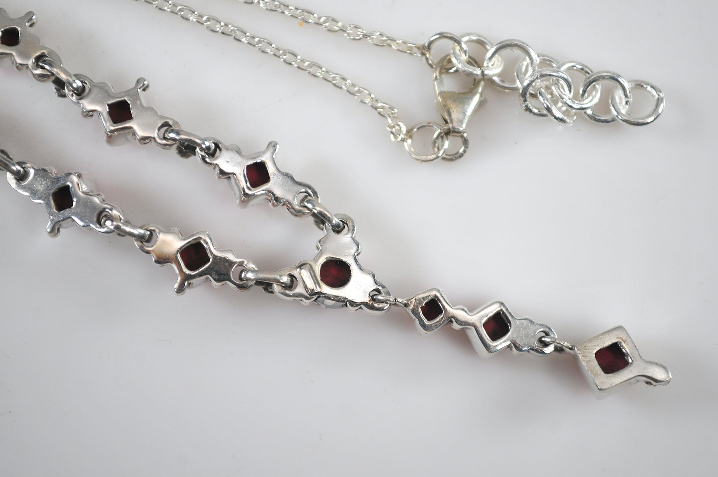Adjustable Sterling Silver Red Coral Choker Necklace