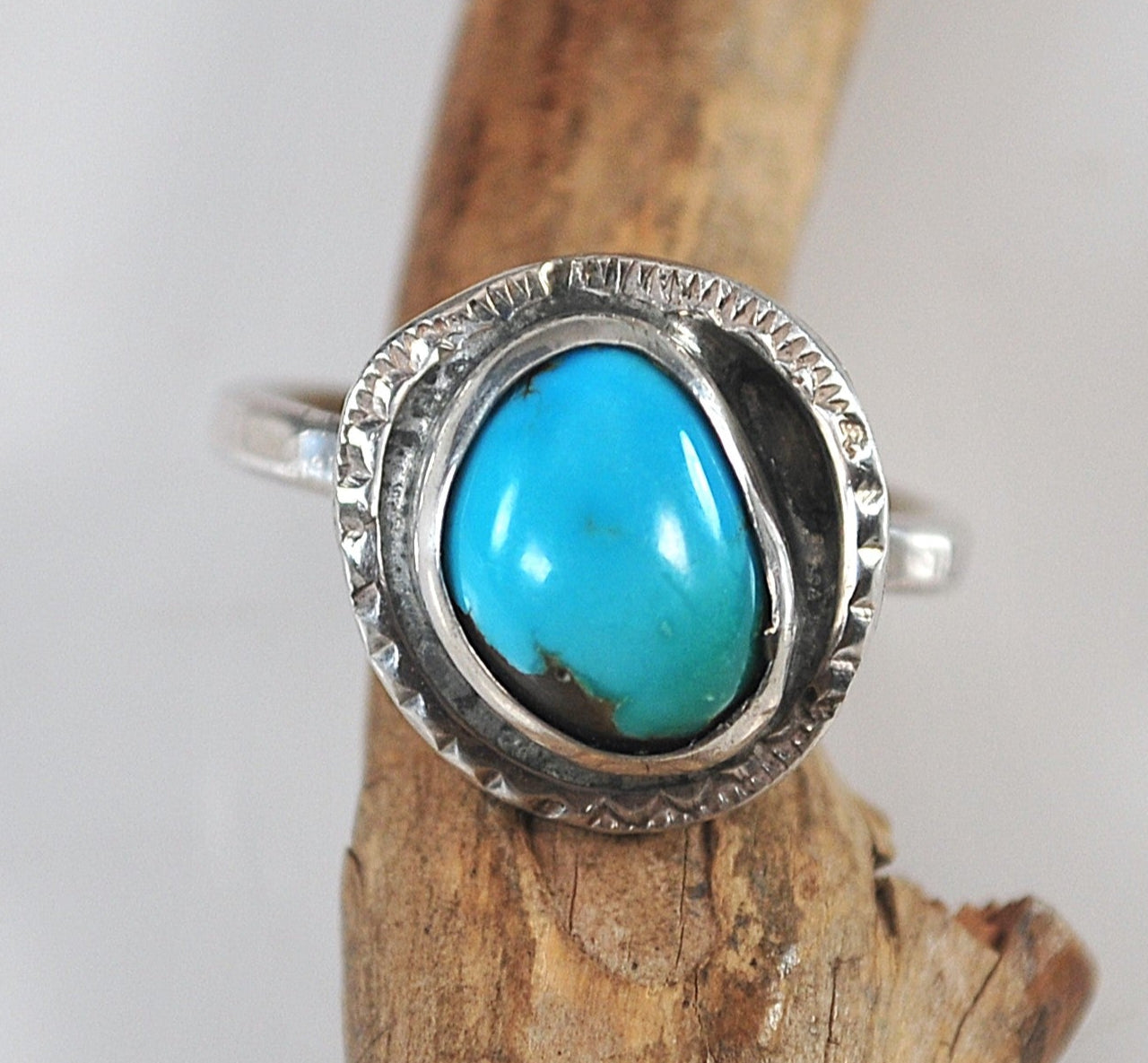 Small Navajo Sterling Silver Turquoise Ring