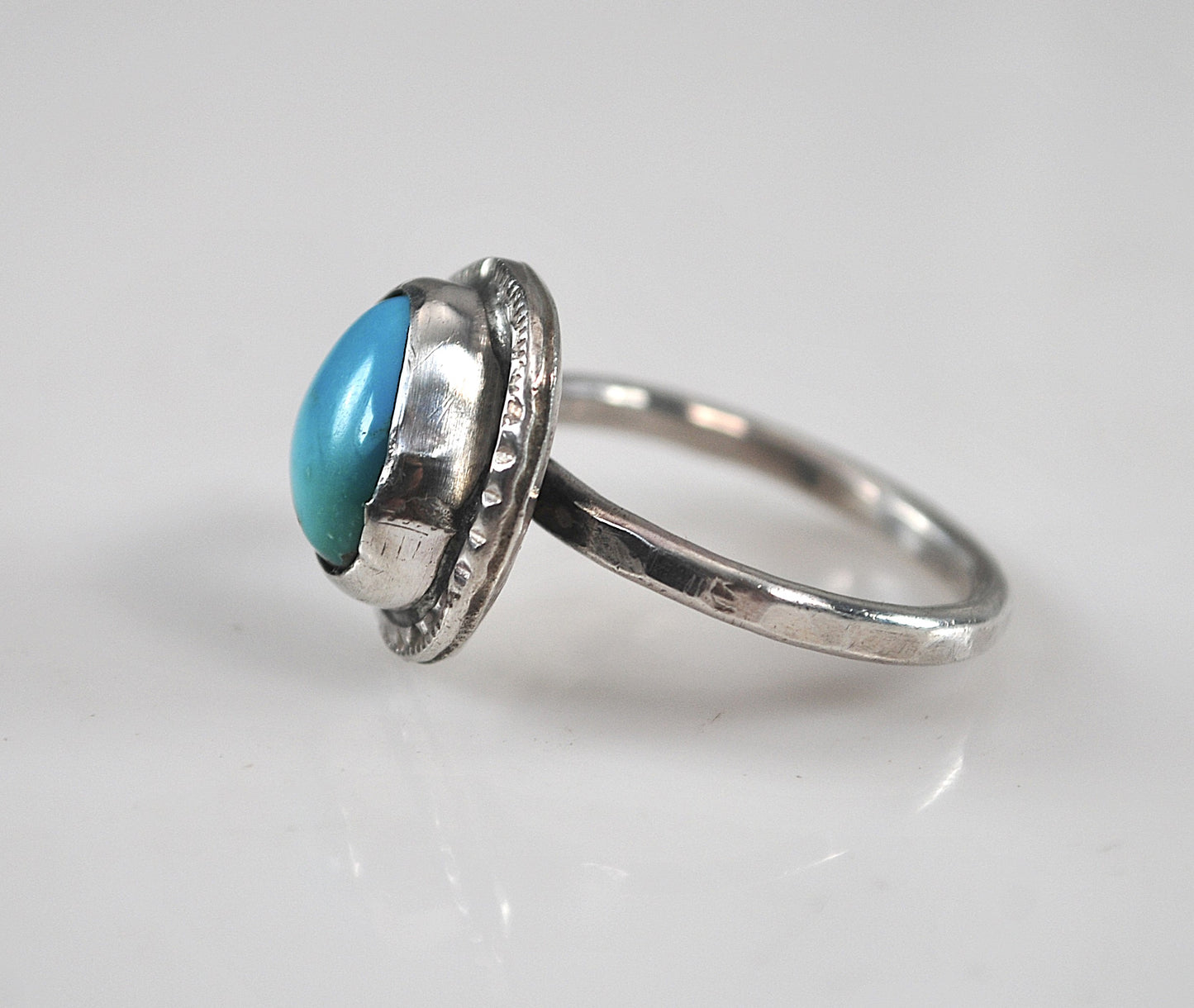 Small Navajo Sterling Silver Turquoise Ring