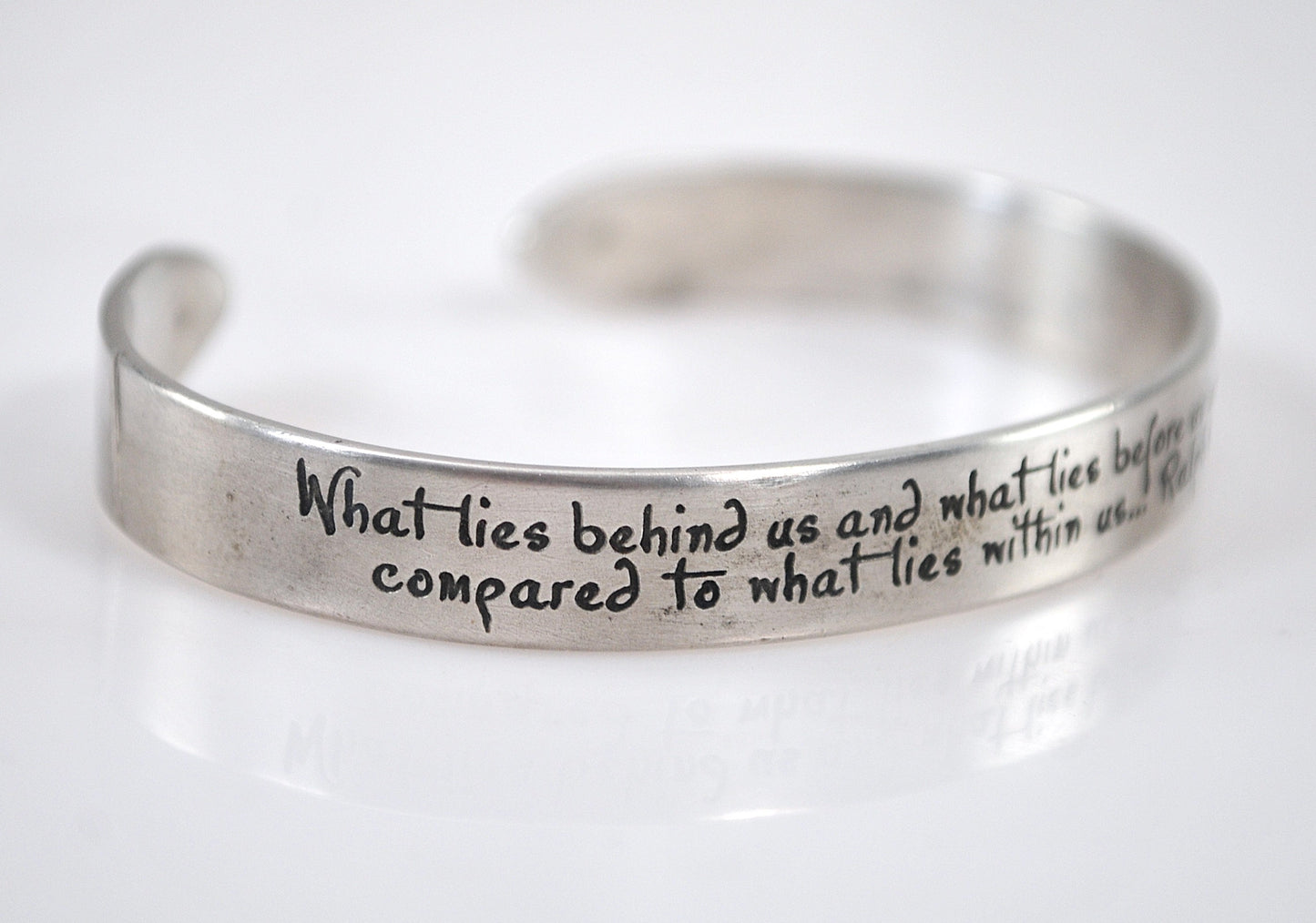 925 DVB Laurel Elliot Ralph Waldo Emerson Quote Cuff Bracelet