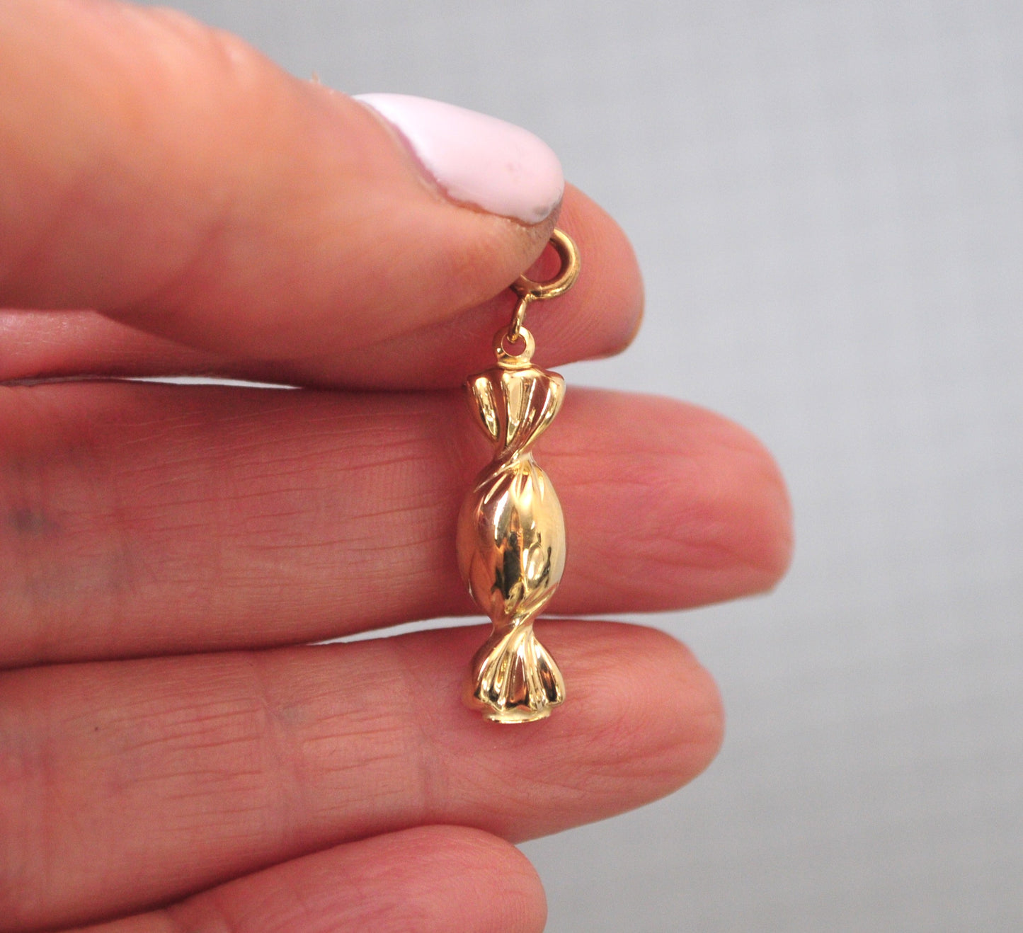 14K Gold Candy Charm Pendant