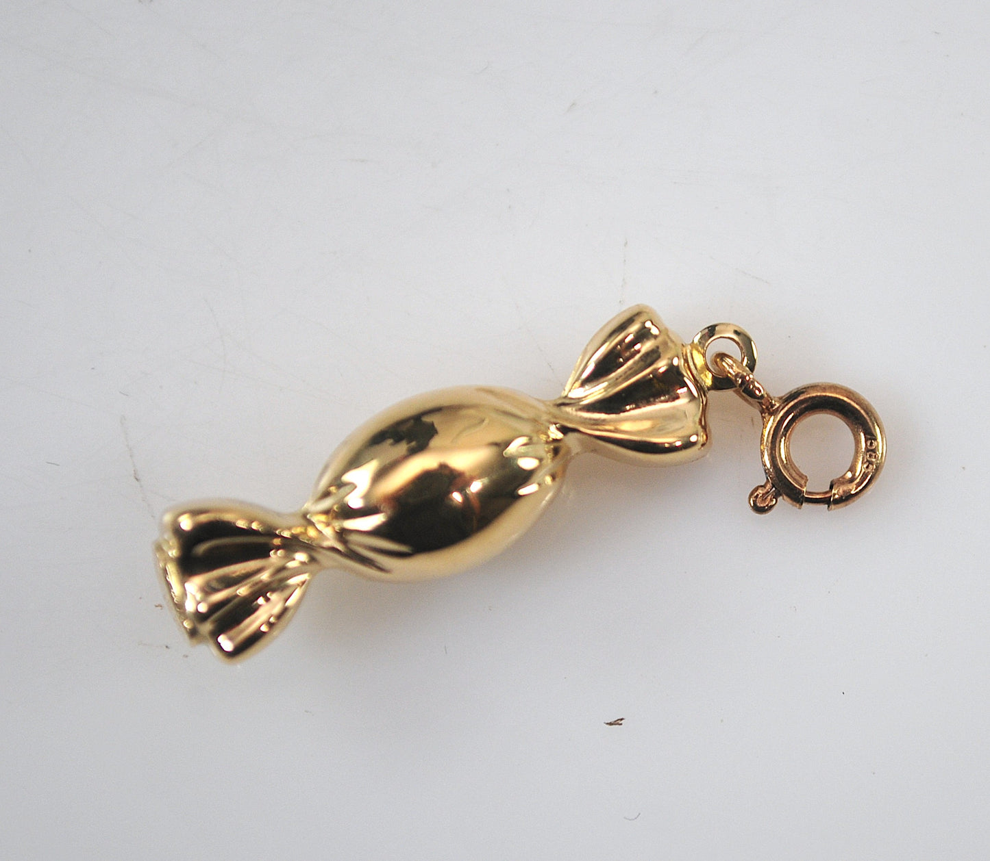 14K Gold Candy Charm Pendant