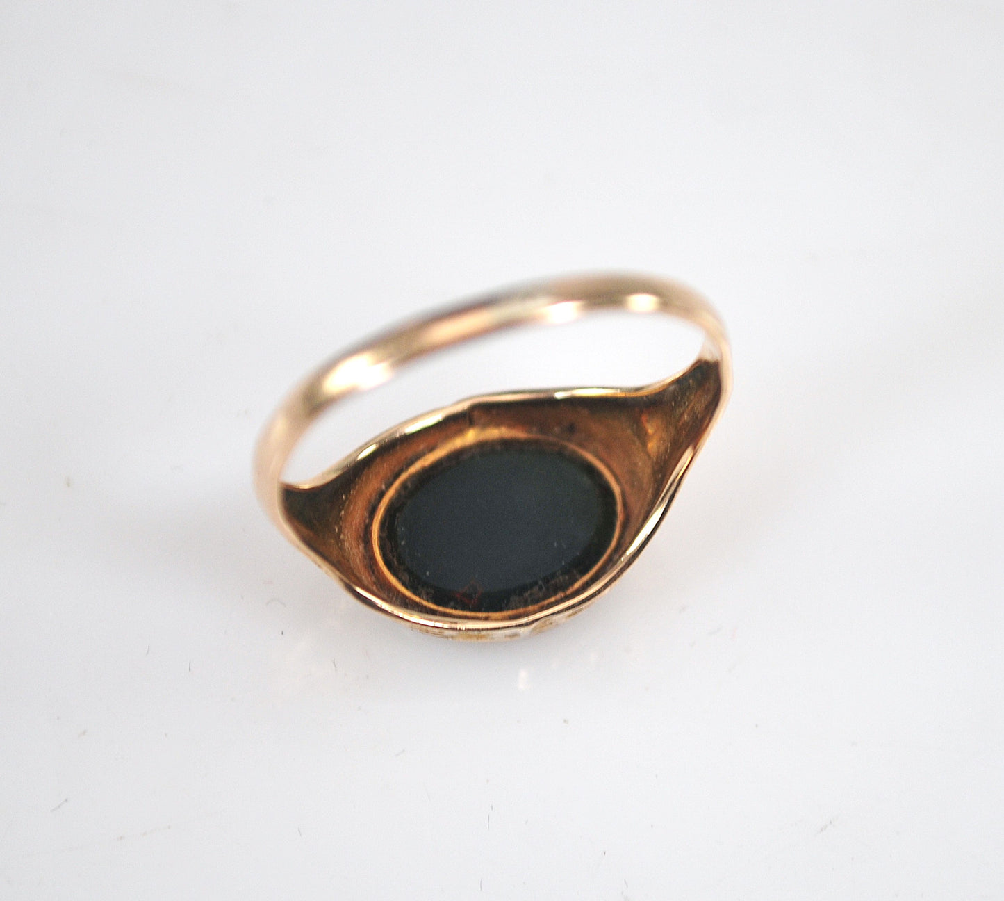Antique 10K Bloodstone Ring