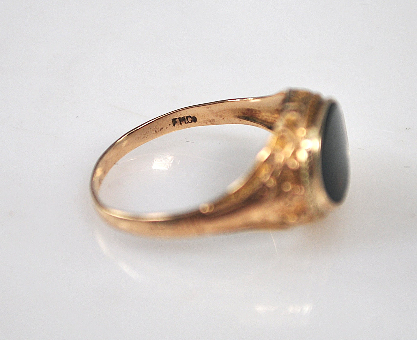 Antique 10K Bloodstone Ring