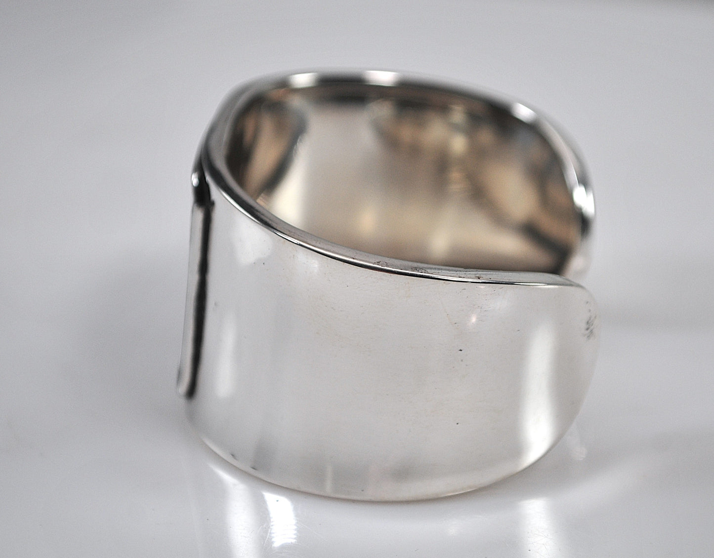 Wide Mexico CII Sterling Silver Cuff Bracelet
