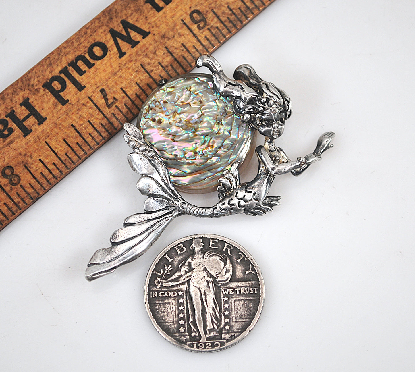 Cyvra Sterling Silver Mermaid Brooch