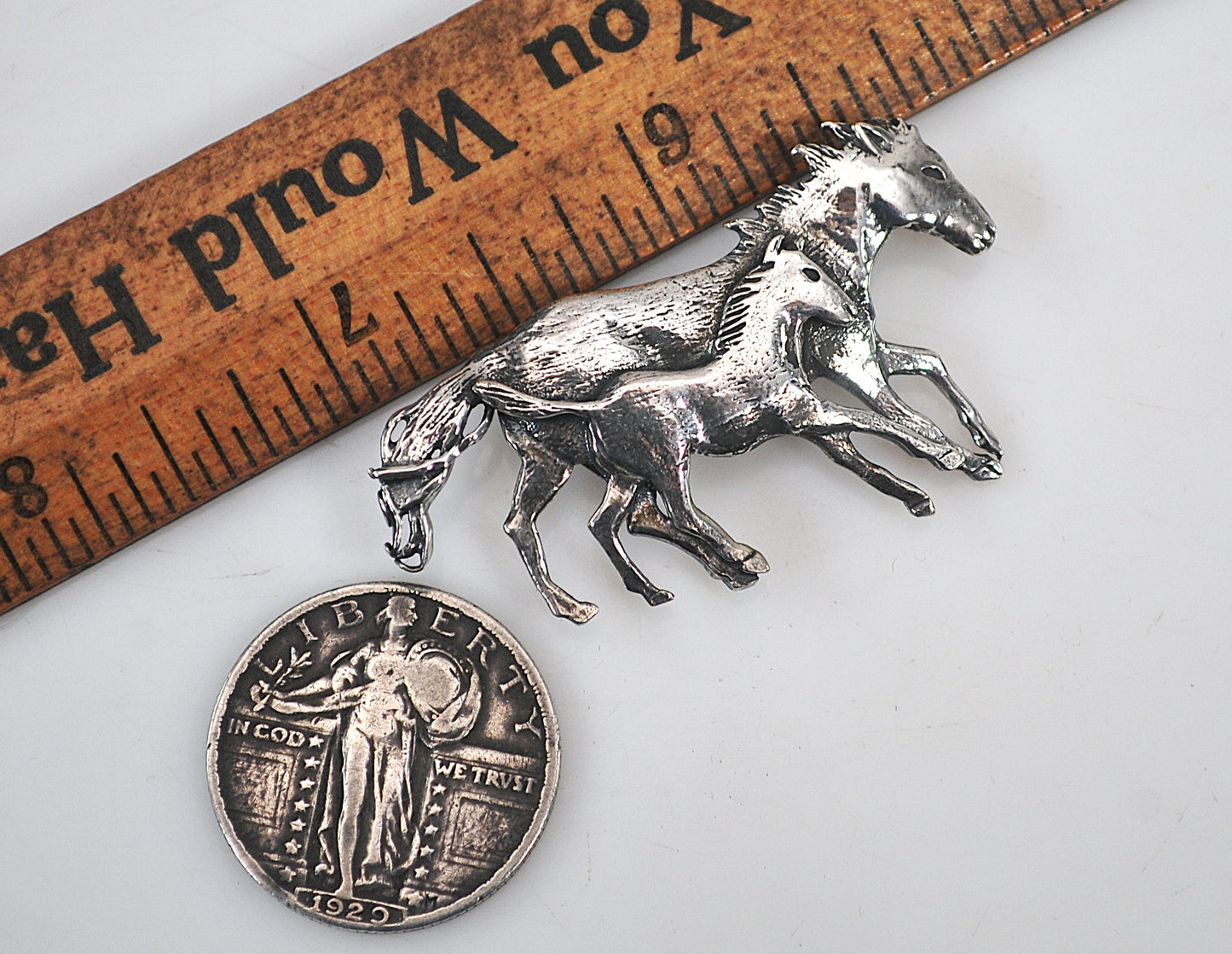 Great Falls Metal Works Sterling Silver Horse Brooch