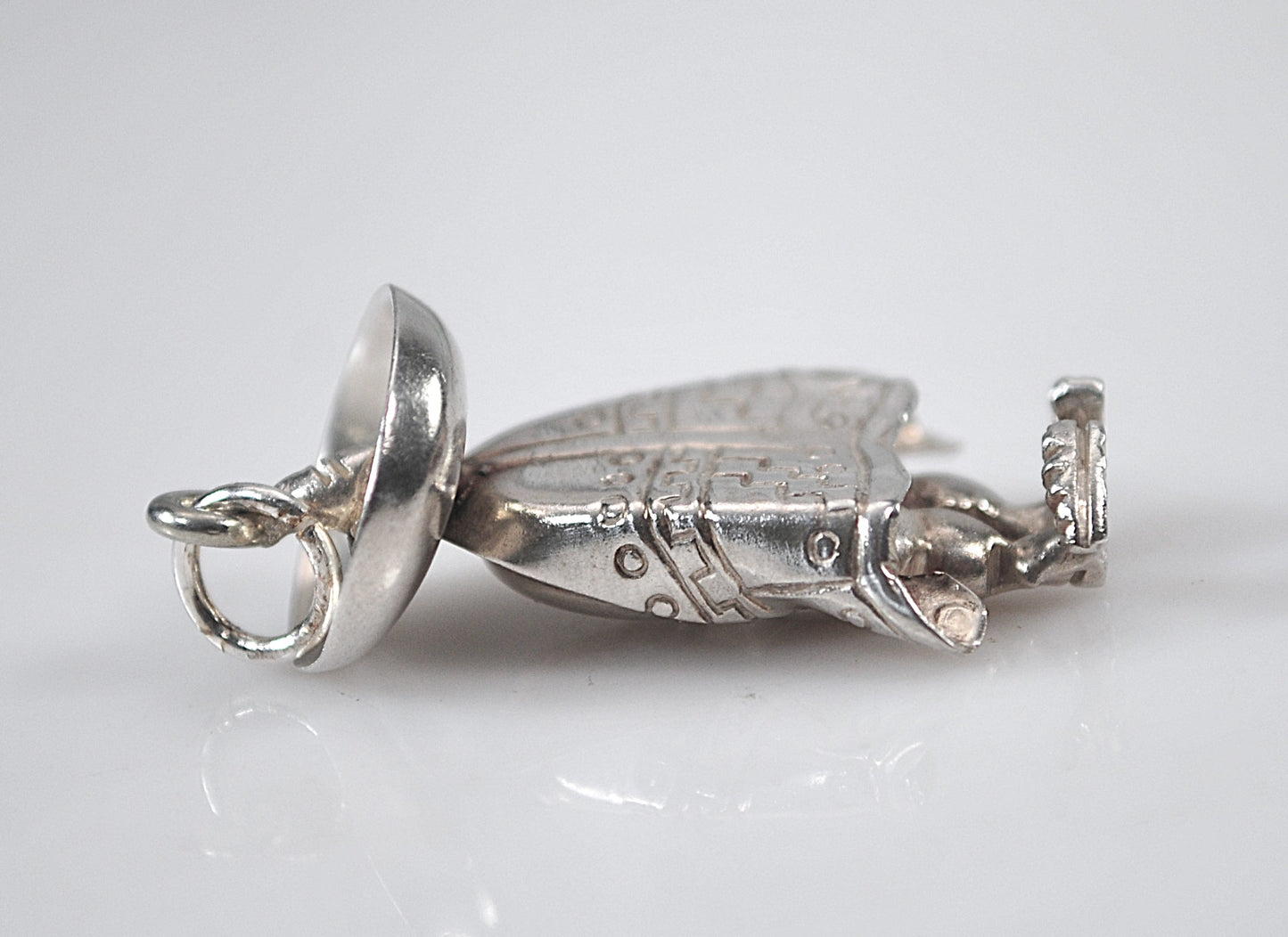Vintage 925 Mexican Man Sterling Silver Pendant