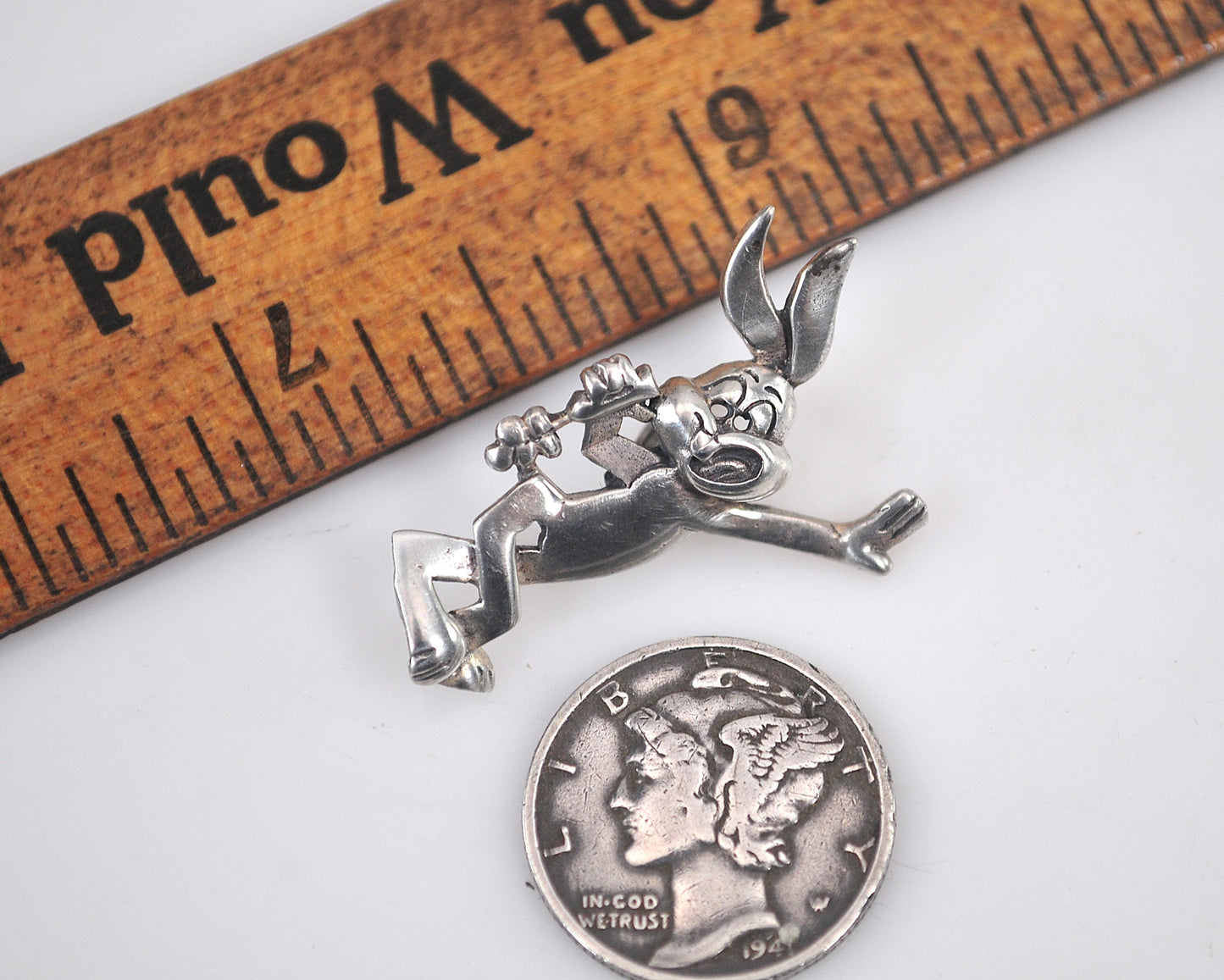 Bugs Bunny Sterling Silver Charm Pendant