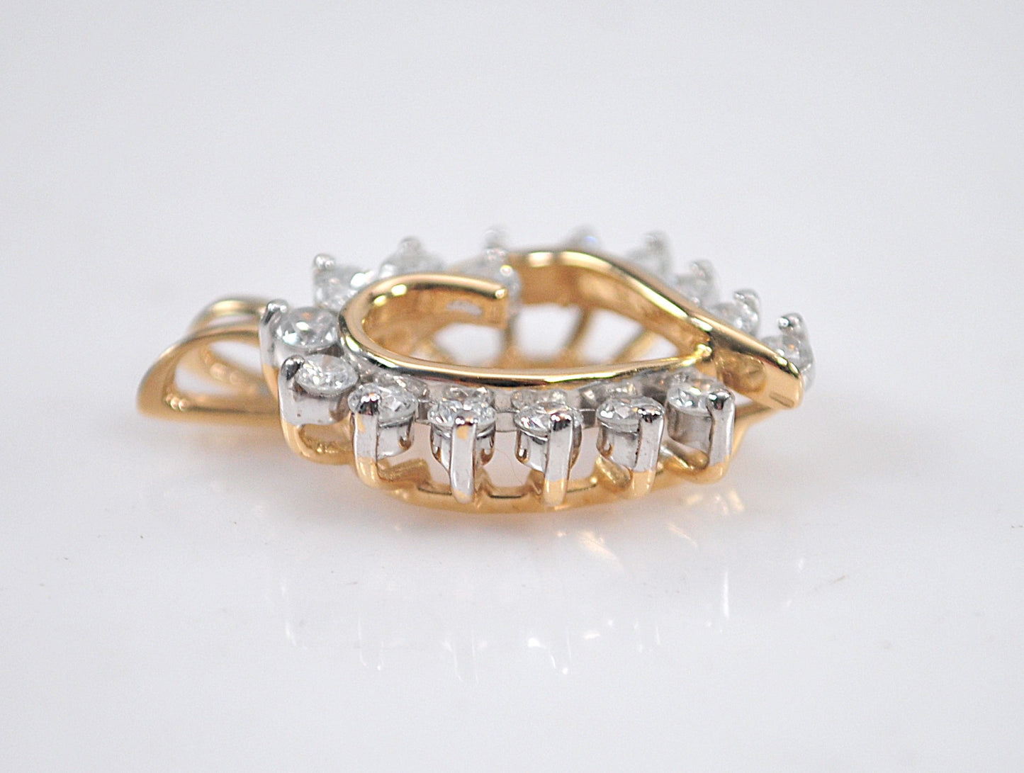 14K Gold Diamond Heart Pendant