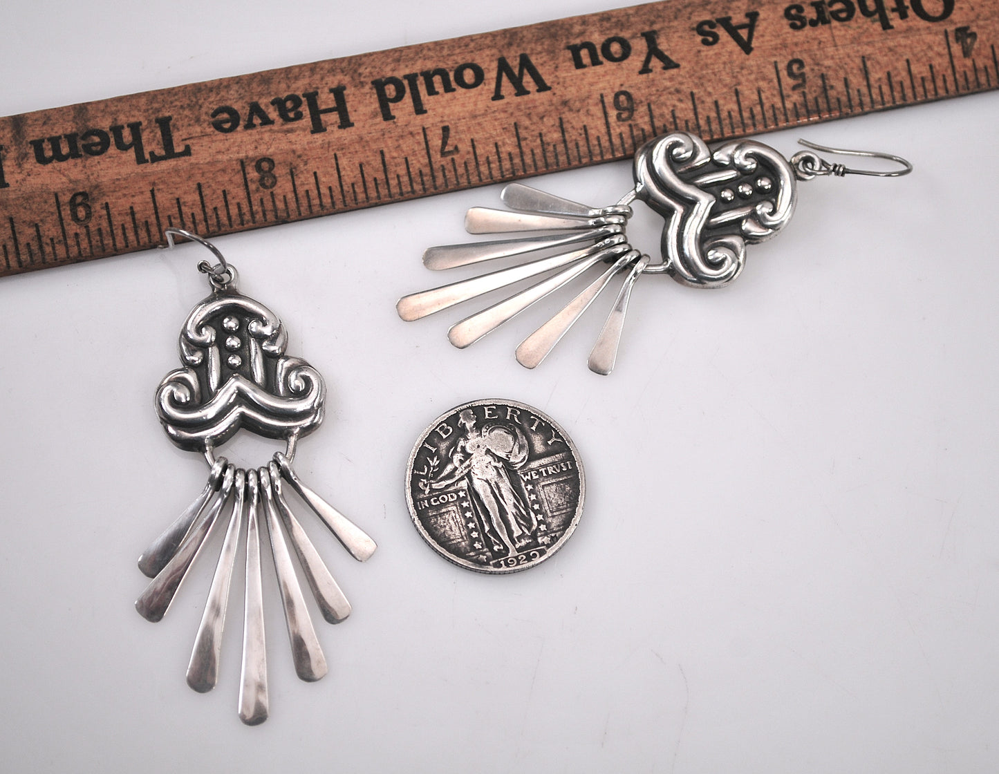 Statement Taxco Mexico Sterling Silver Earrings