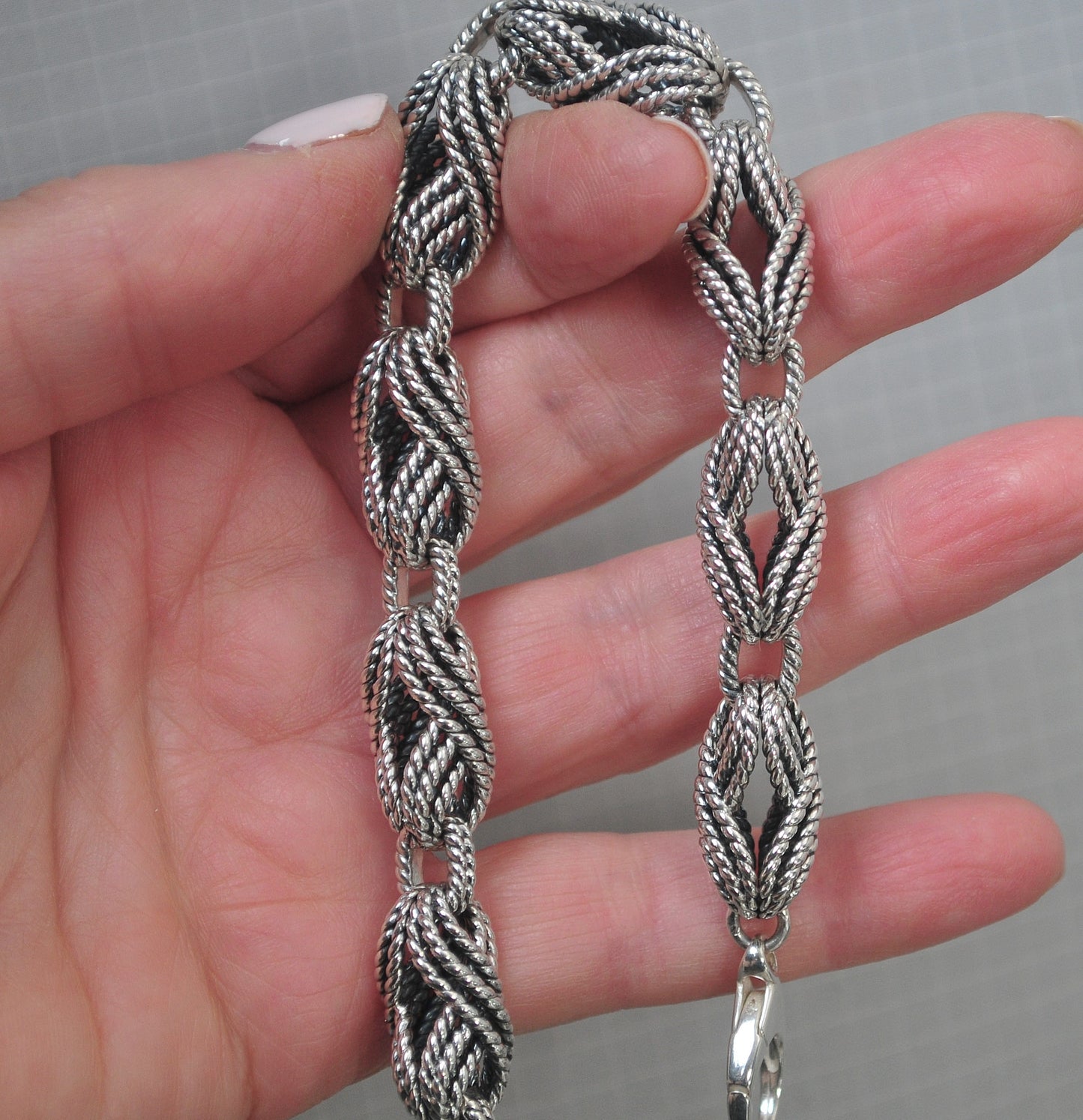 Heavy Designer Rope Link Bracelet