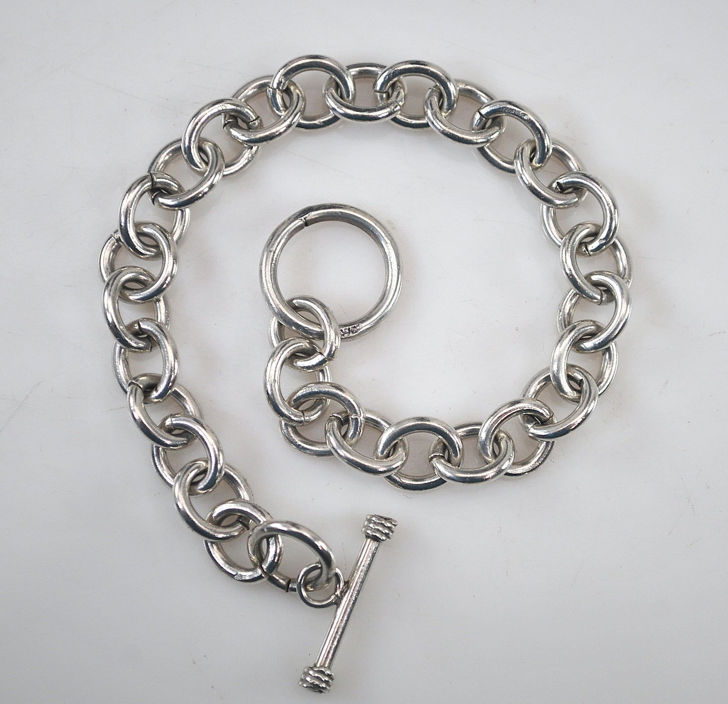 Sterling Silver 10mm Rolo Bracelet