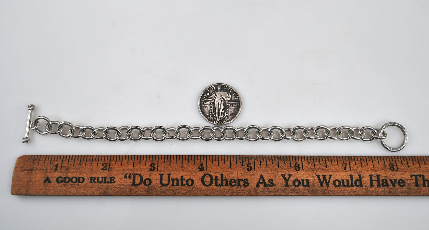 Sterling Silver 10mm Rolo Bracelet