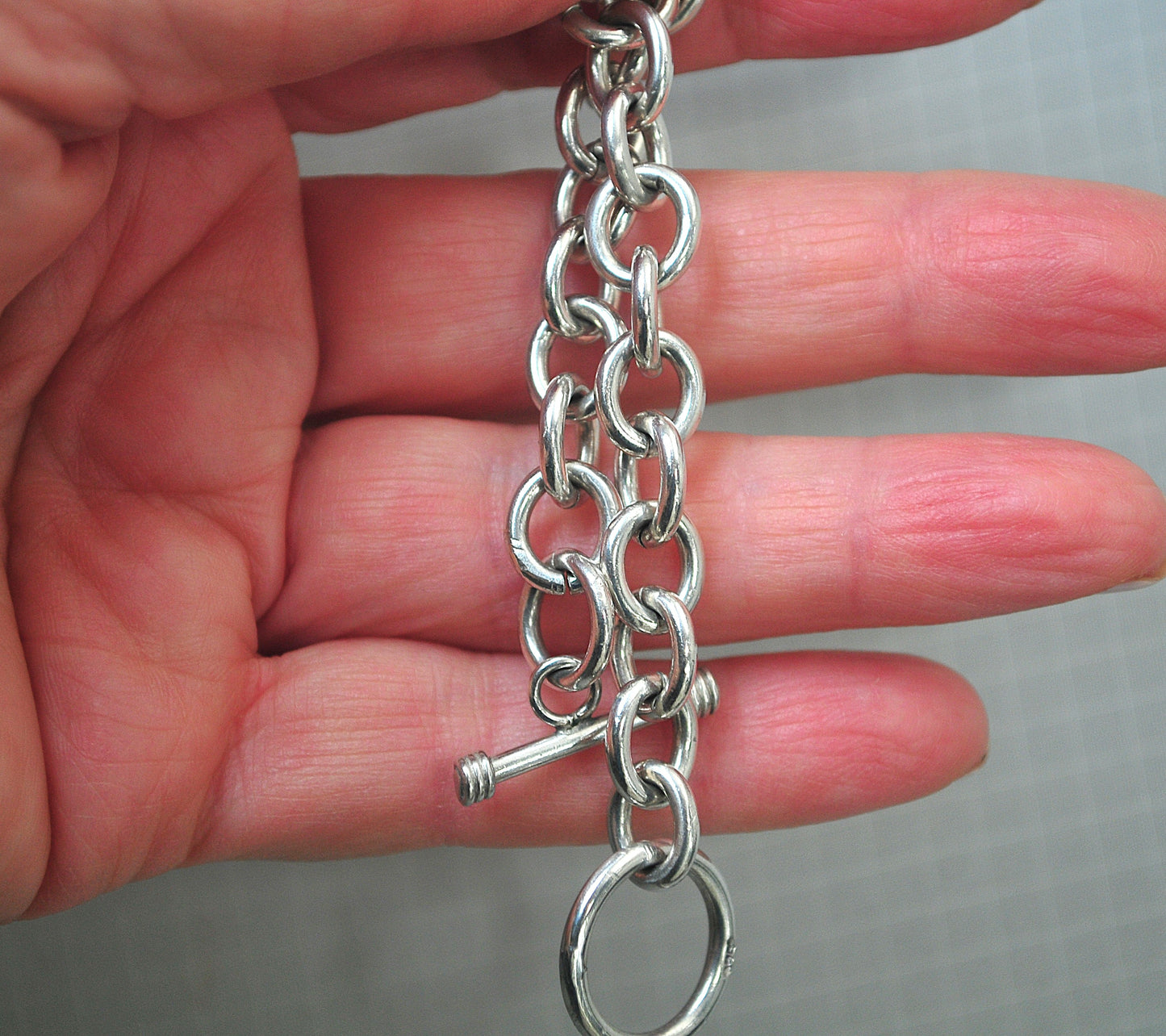 Sterling Silver 10mm Rolo Bracelet