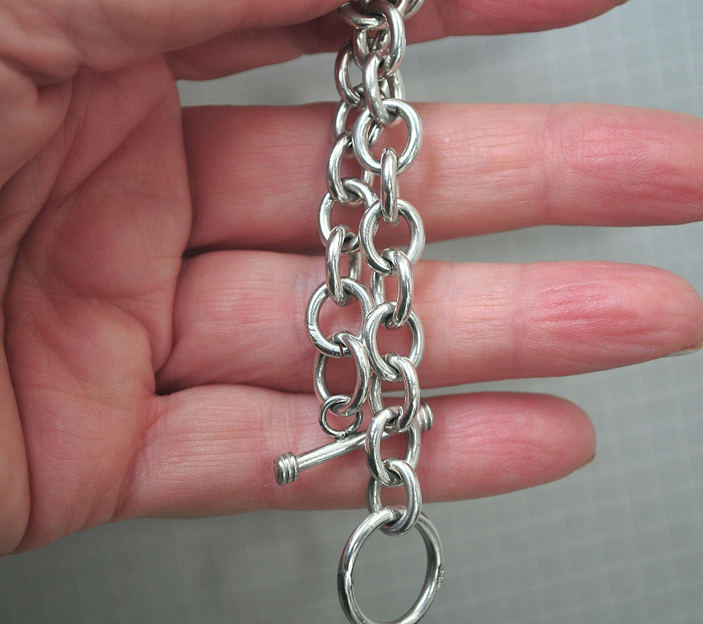 Sterling Silver 10mm Rolo Bracelet