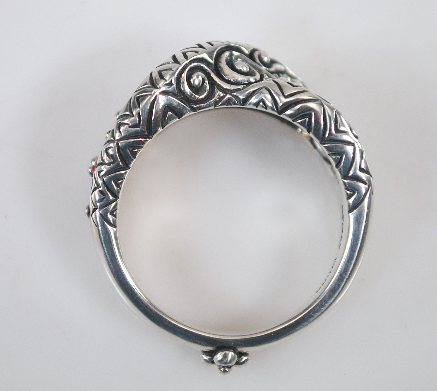 Barbara Bixby Sterling Silver Pink Enamel Ring