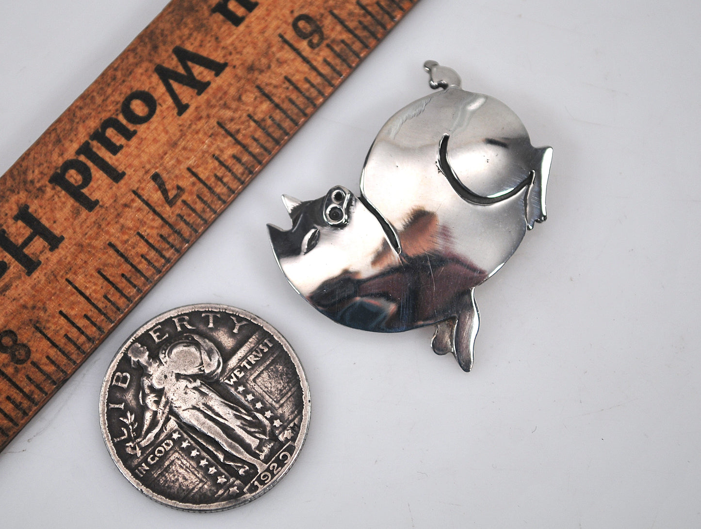 Great Falls Metal Works Sterling Silver Pig Brooch