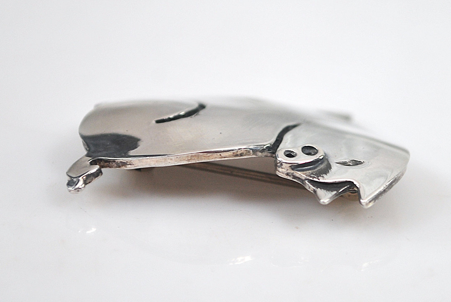 Great Falls Metal Works Sterling Silver Pig Brooch