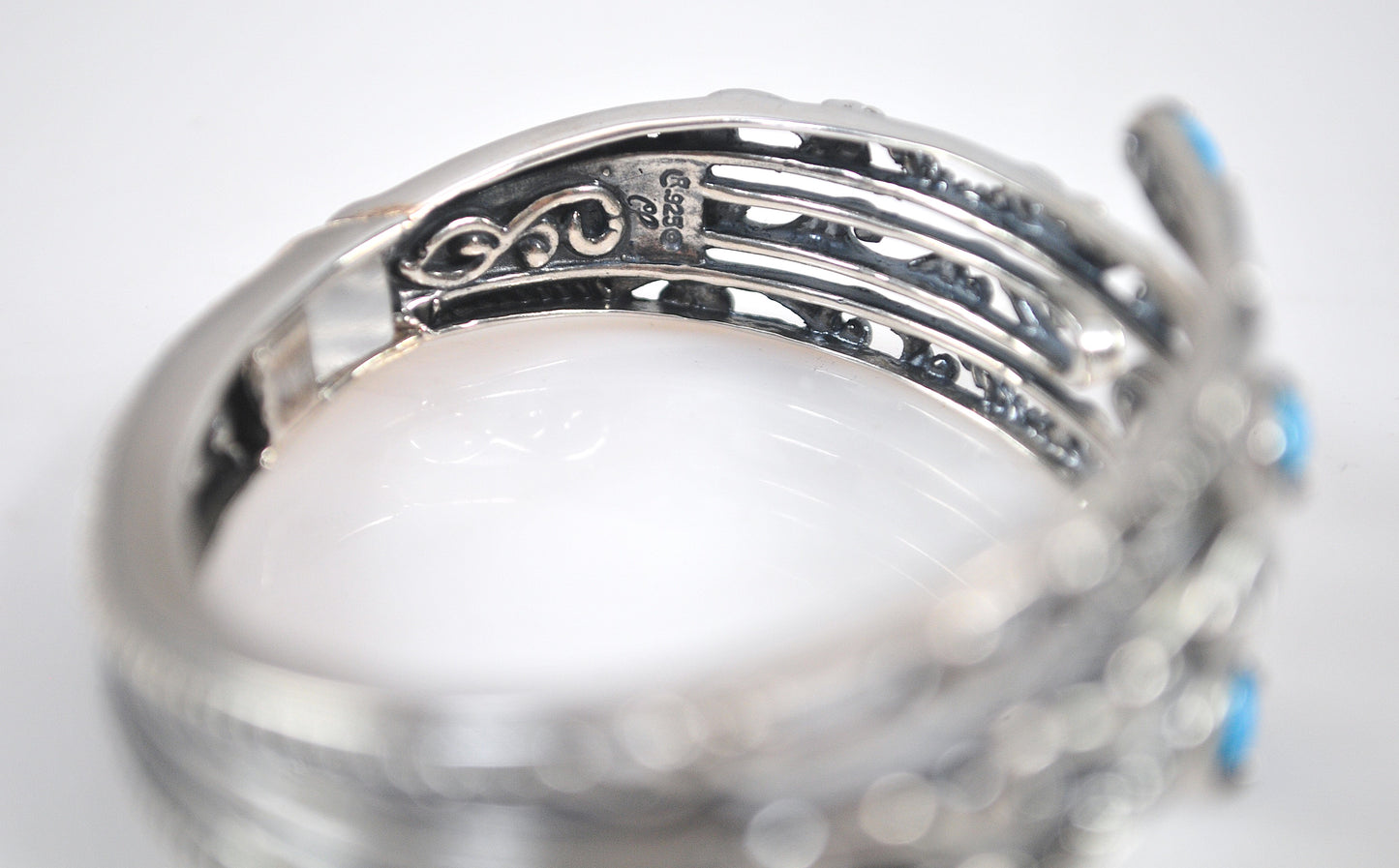 Carolyn Pollack Relios Sterling Silver Turquoise Bangle Bracelet