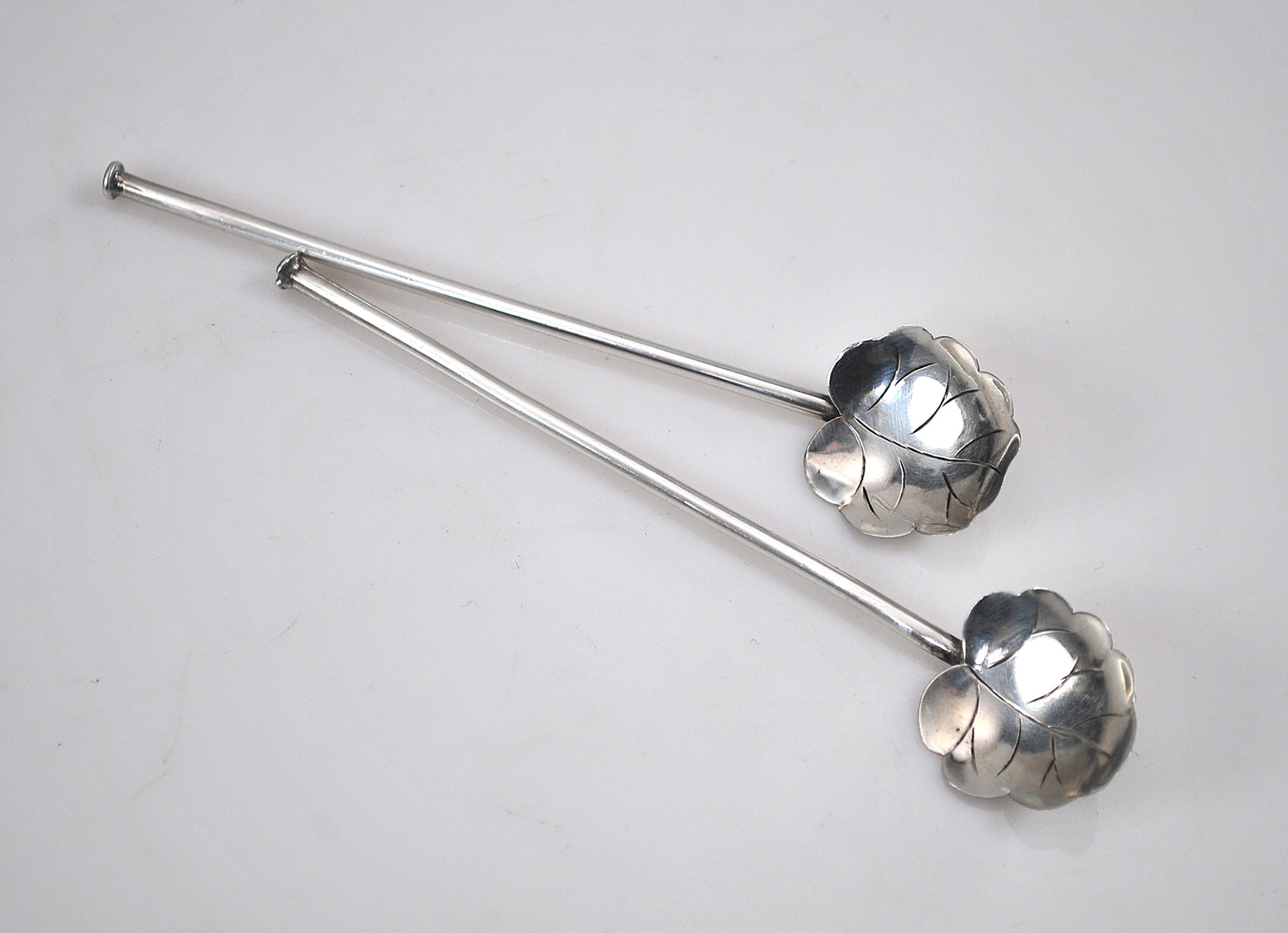 Vintage Sterling Silver Cocktail Spoon Straw Sippers