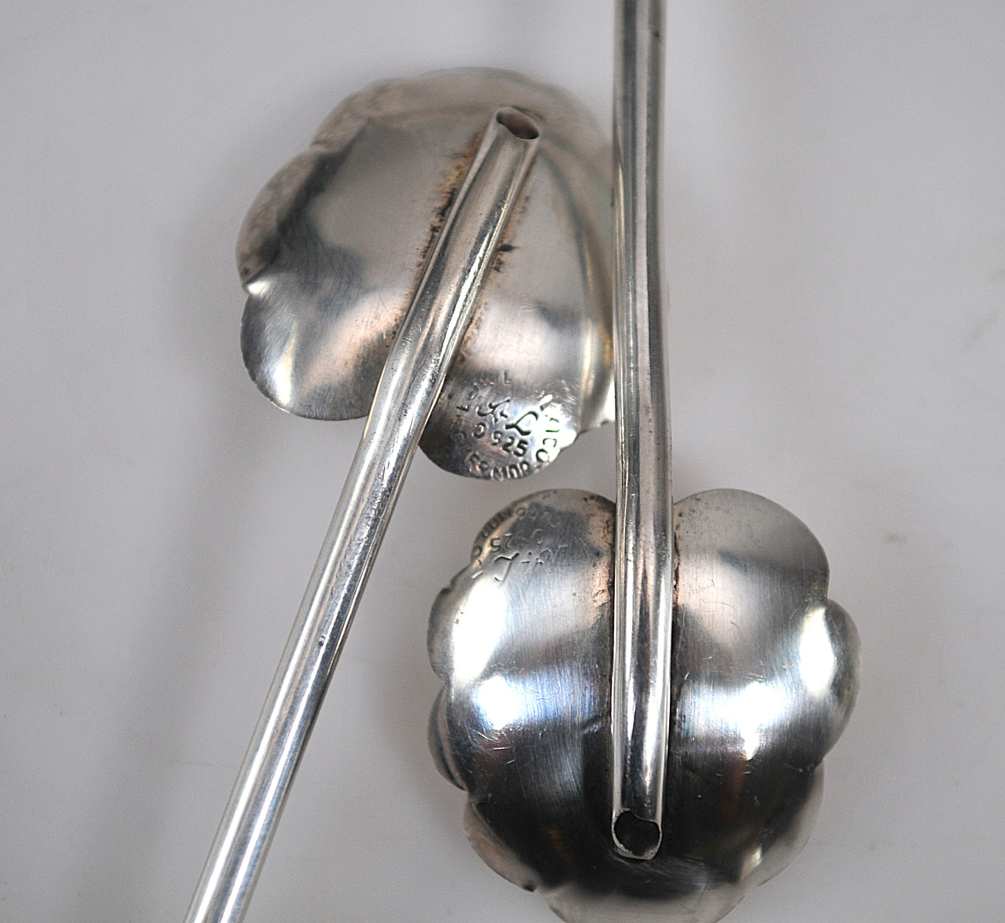 Vintage Sterling Silver Cocktail Spoon Straw Sippers