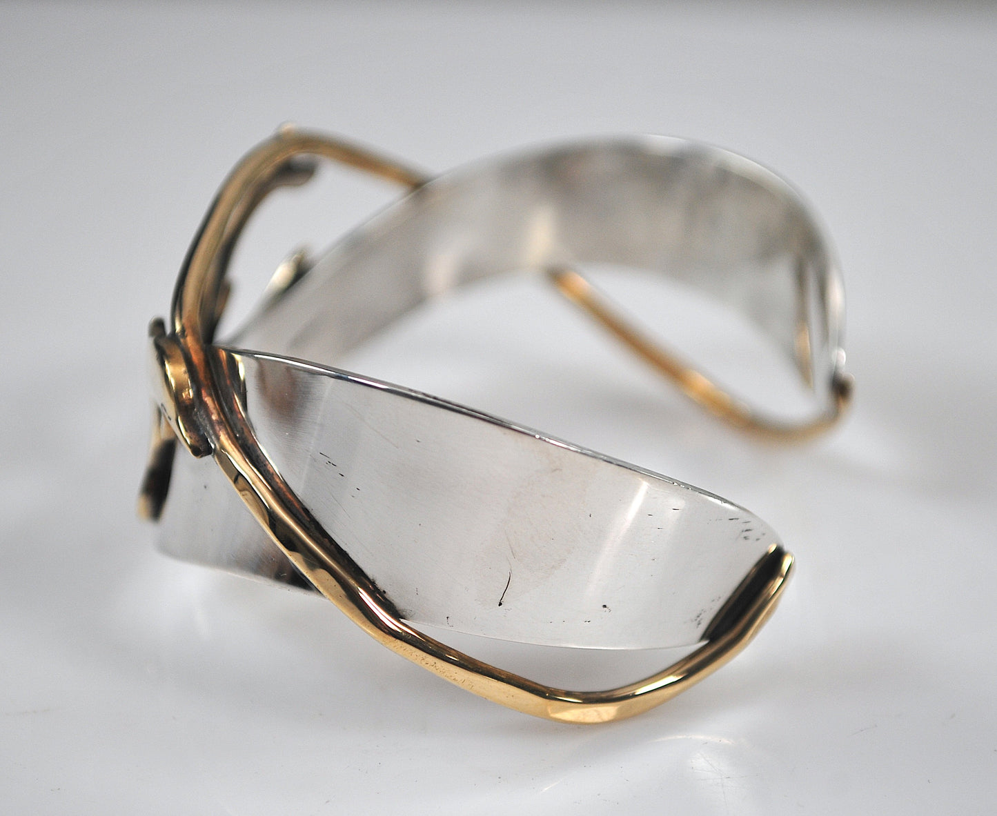Courtney Peterson Sterling Silver Brass Dophin Cuff Bracelet