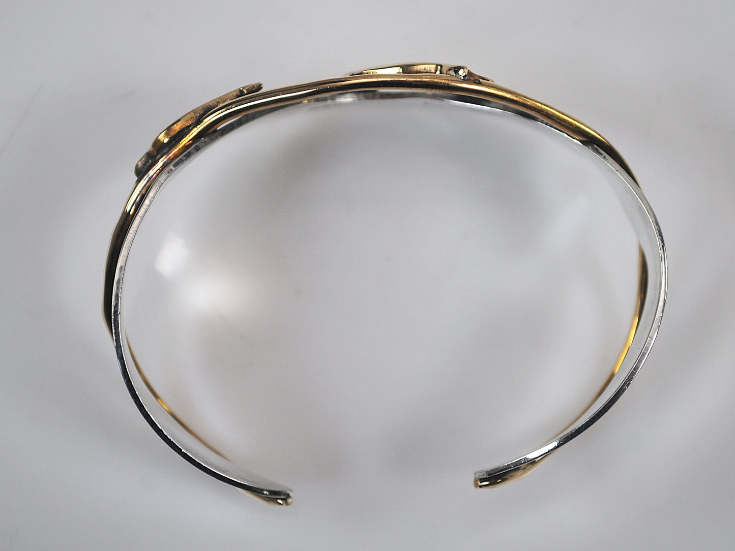 Courtney Peterson Sterling Silver Brass Dophin Cuff Bracelet
