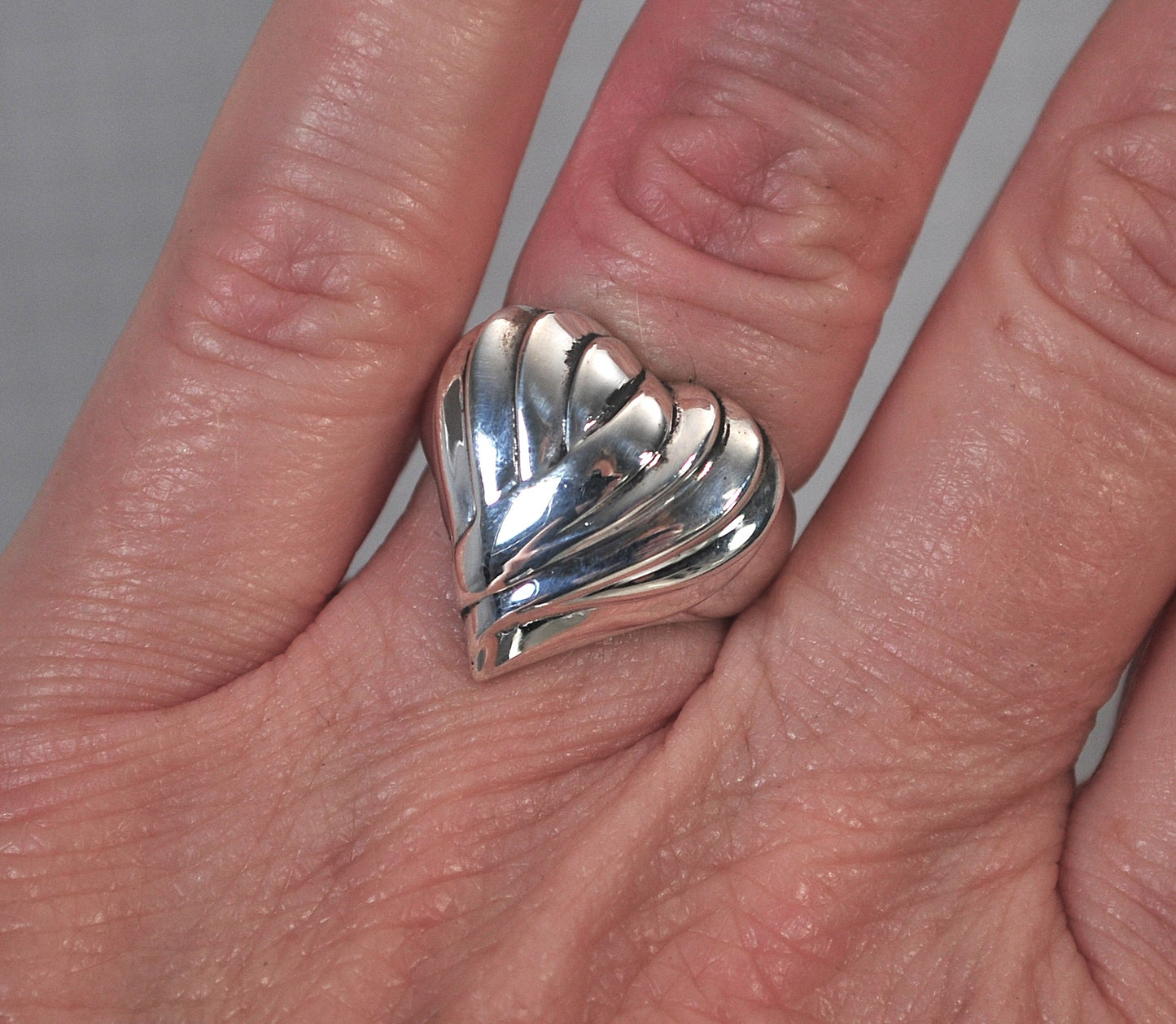 Designer 925 Sterling Silver Heart Ring
