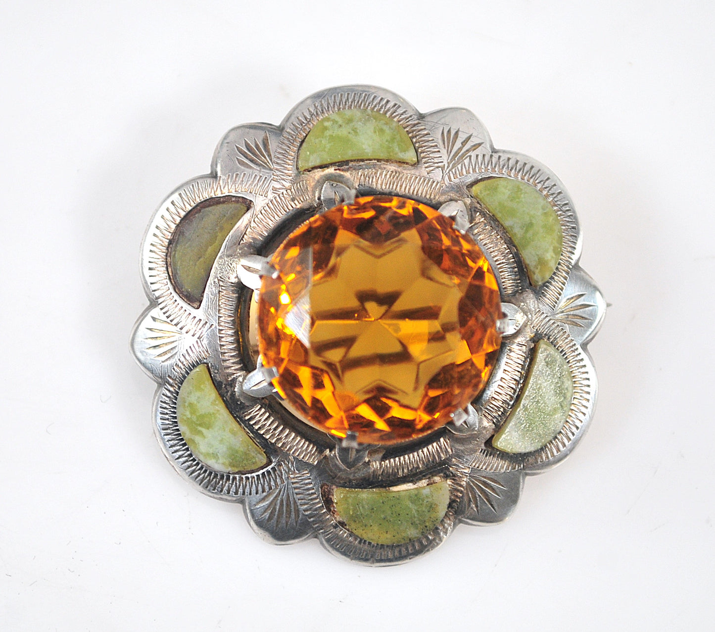 Antique Sterling Silver Scottish Brooch