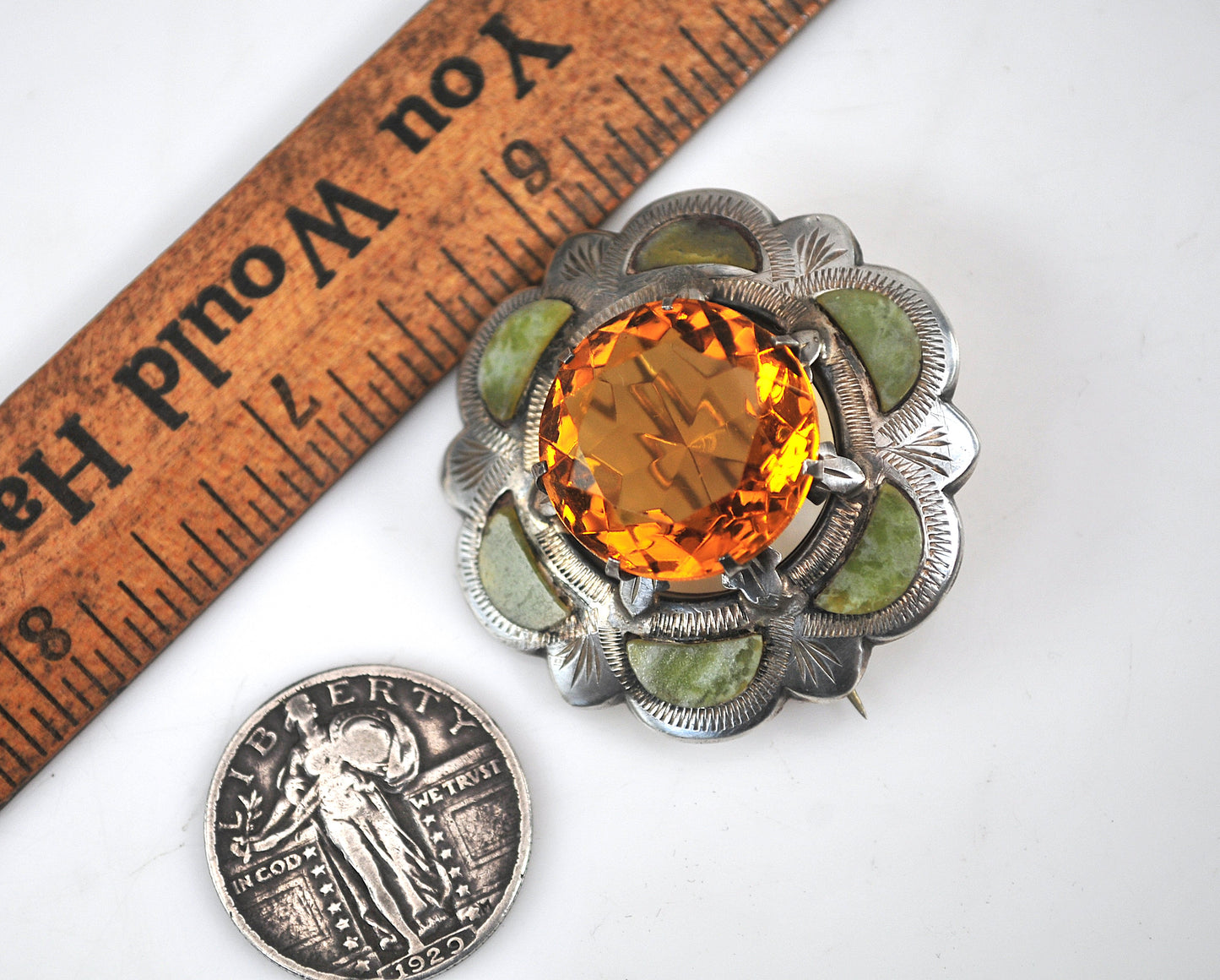 Antique Sterling Silver Scottish Brooch
