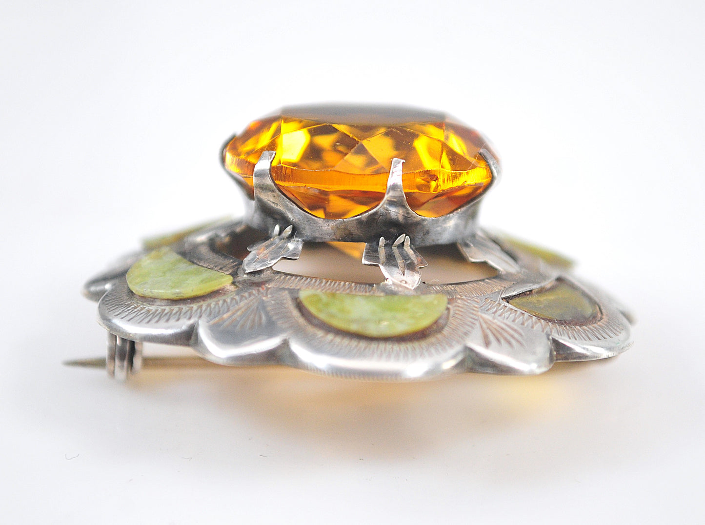 Antique Sterling Silver Scottish Brooch