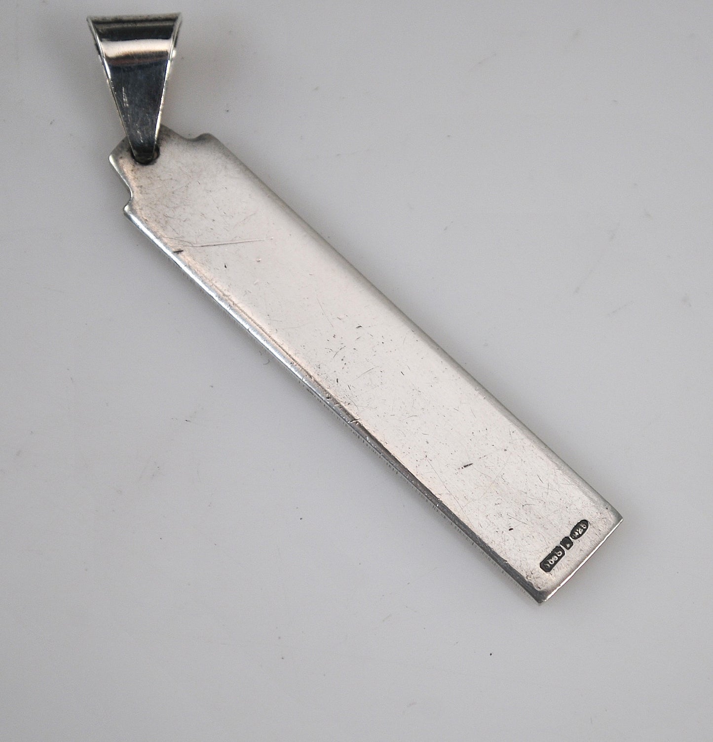 Brian De Staic Ogham Sterling Silver Bar Pendant