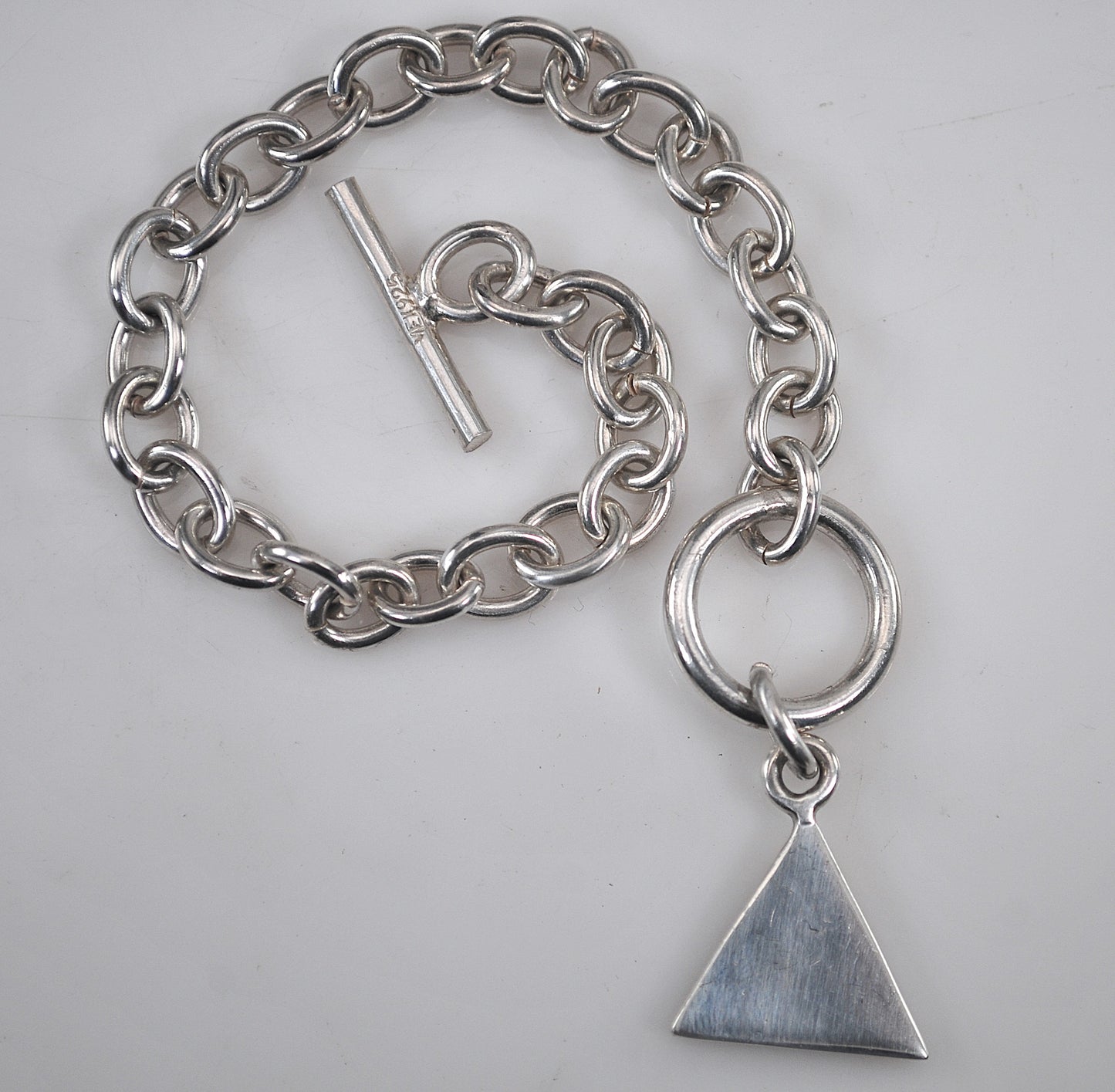 925 Mexico Rolo Tag Toggle Bracelet