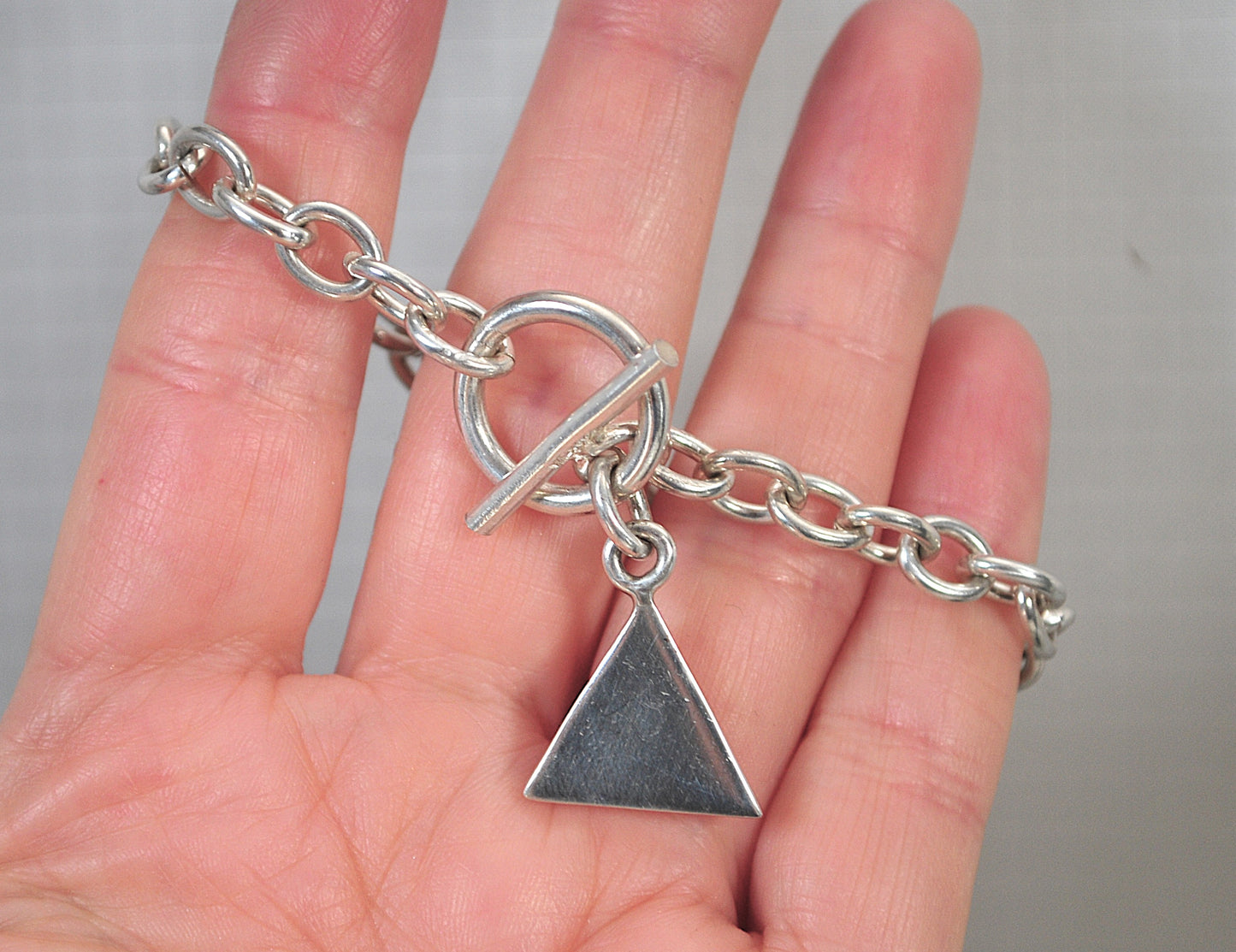 925 Mexico Rolo Tag Toggle Bracelet