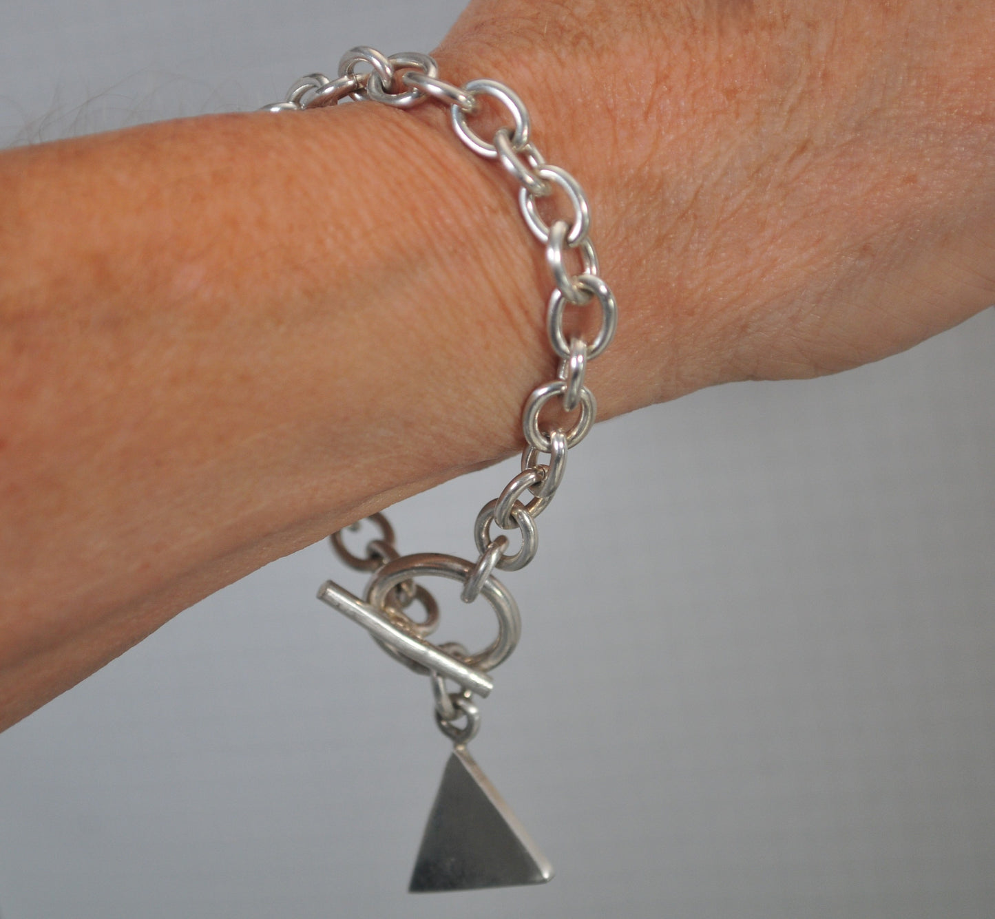 925 Mexico Rolo Tag Toggle Bracelet