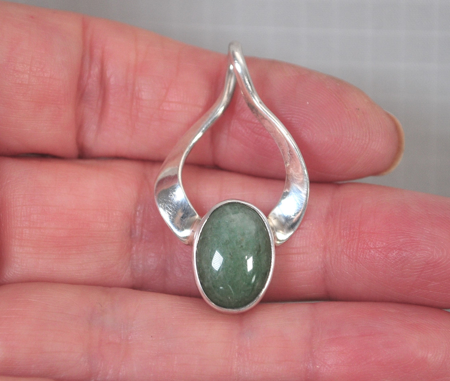 Designer 925 Mexico Sterling Silver Aventurine Pendant