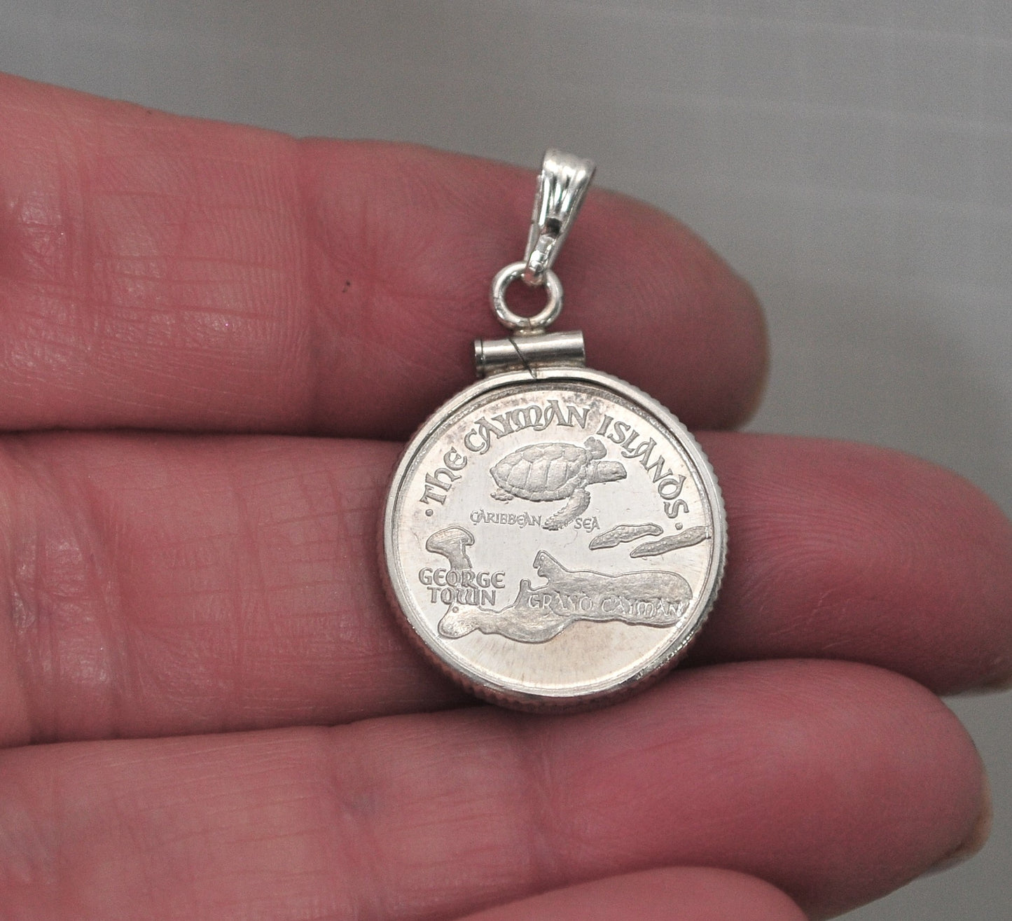 Sterling Silver Cayman Islands Pendant