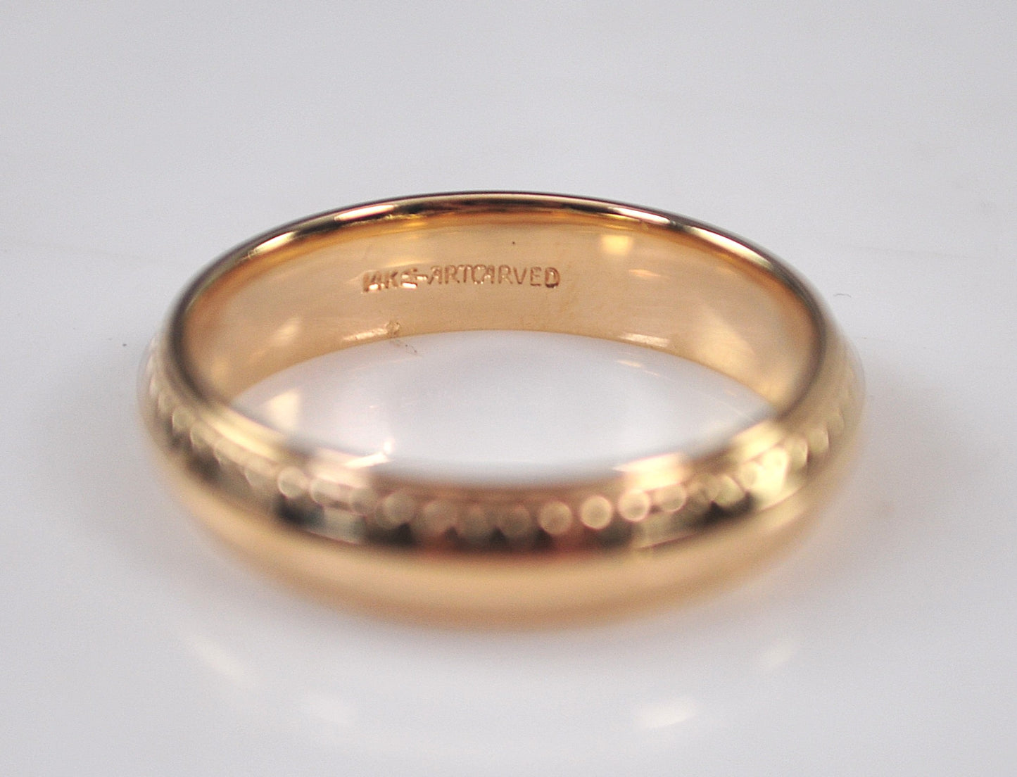 Signed 14K Gold 5mm Wedding Band Ring