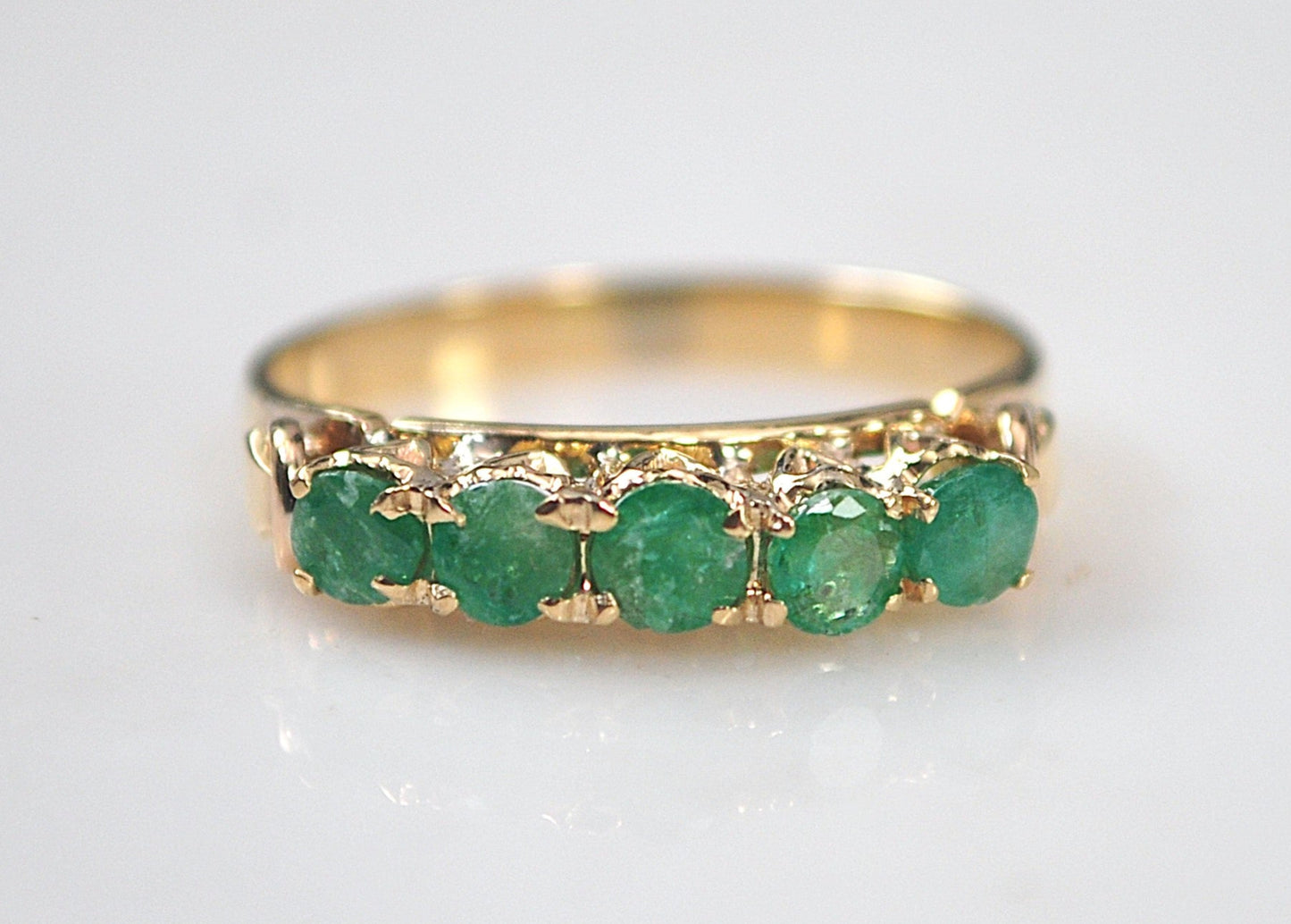 14K Gold Emerald Ring