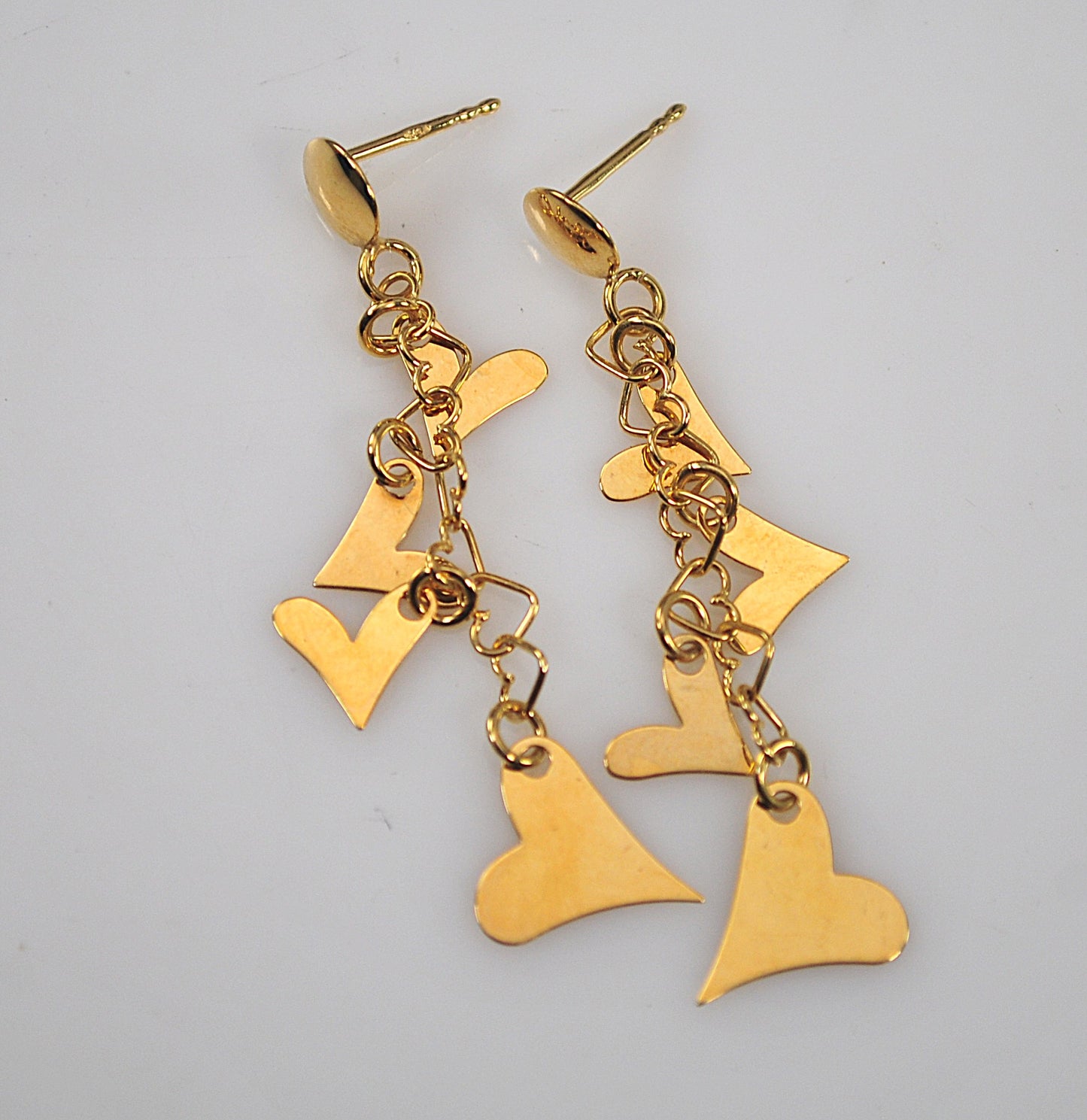 14K Gold Heart Earrings