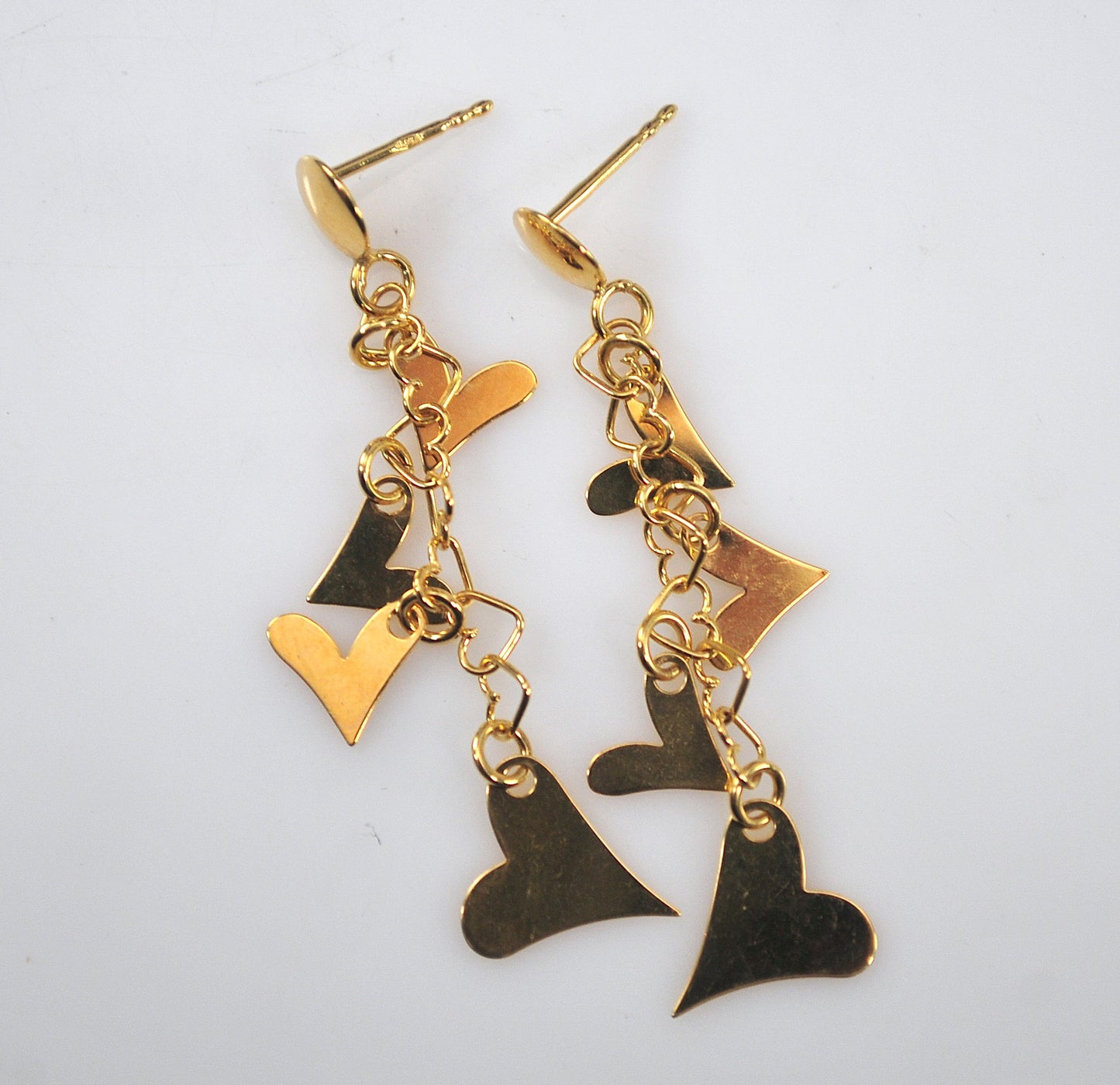 14K Gold Heart Earrings