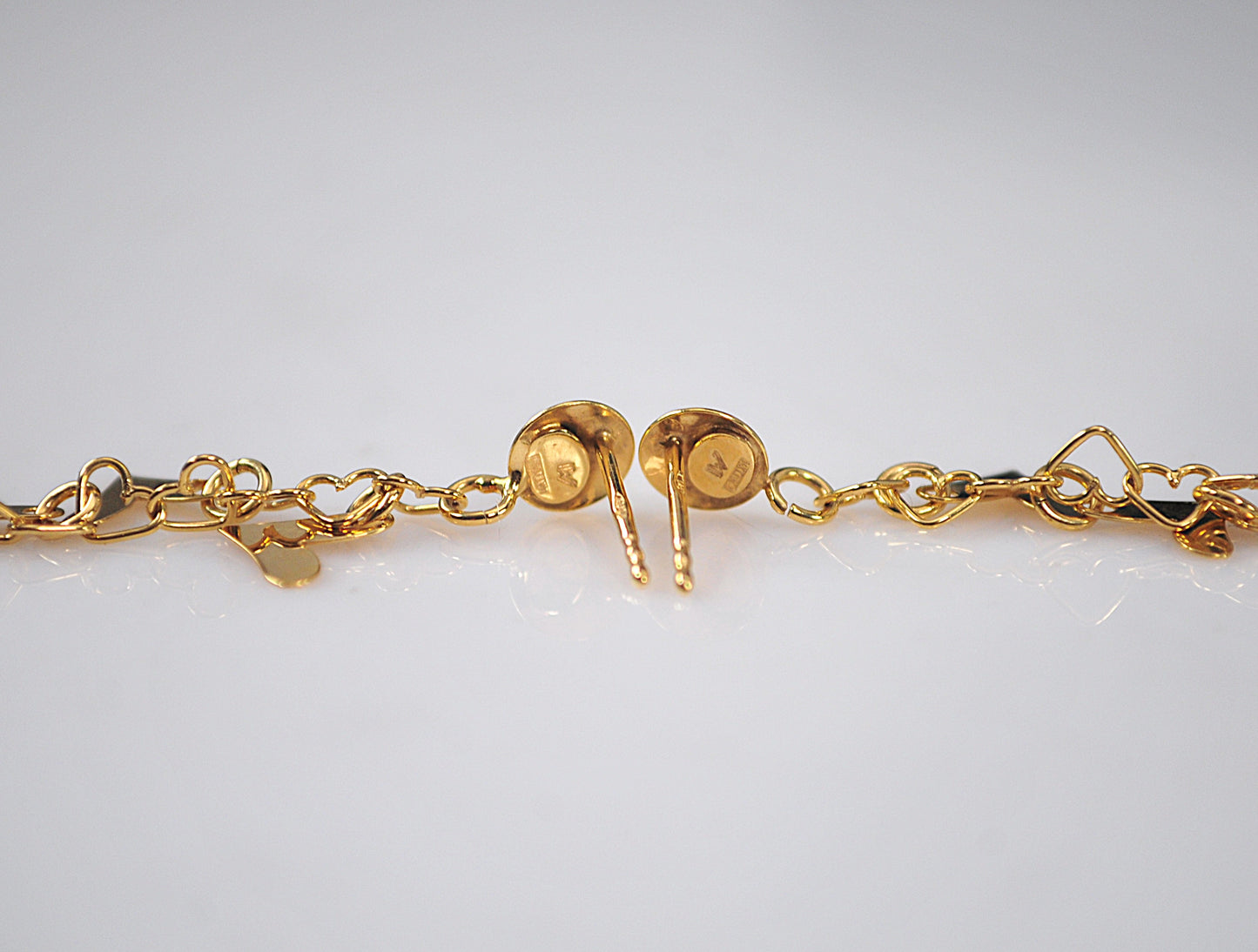 14K Gold Heart Earrings