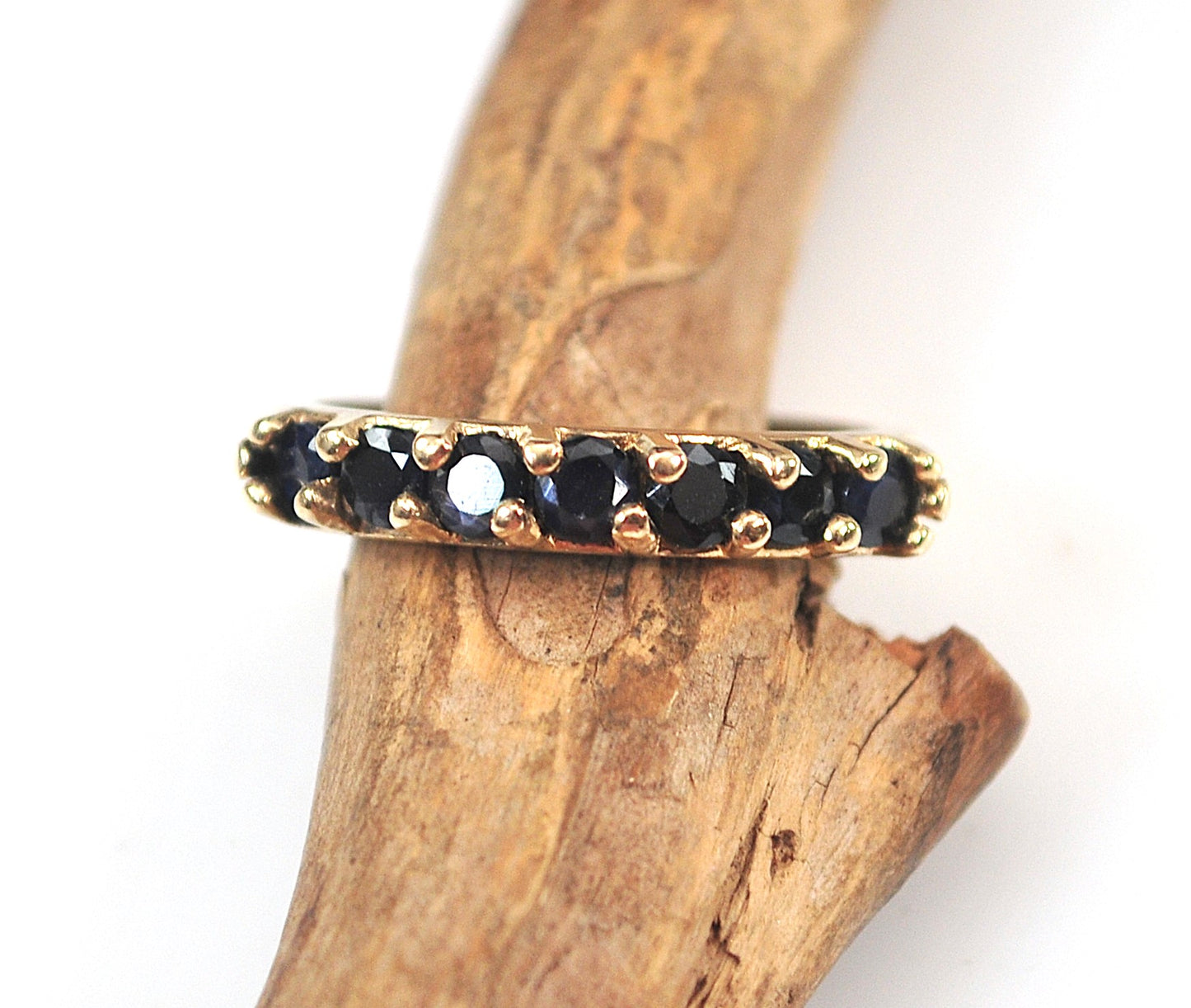 14K Yellow Gold Genuine Sapphire Ring