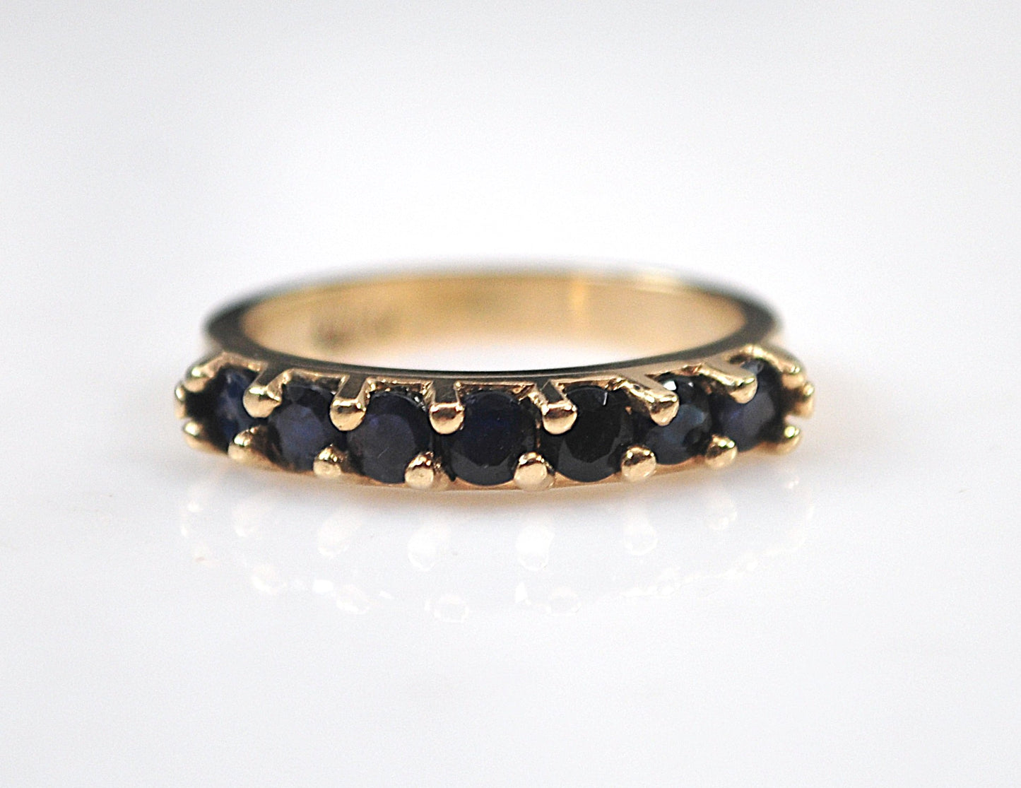 14K Yellow Gold Genuine Sapphire Ring